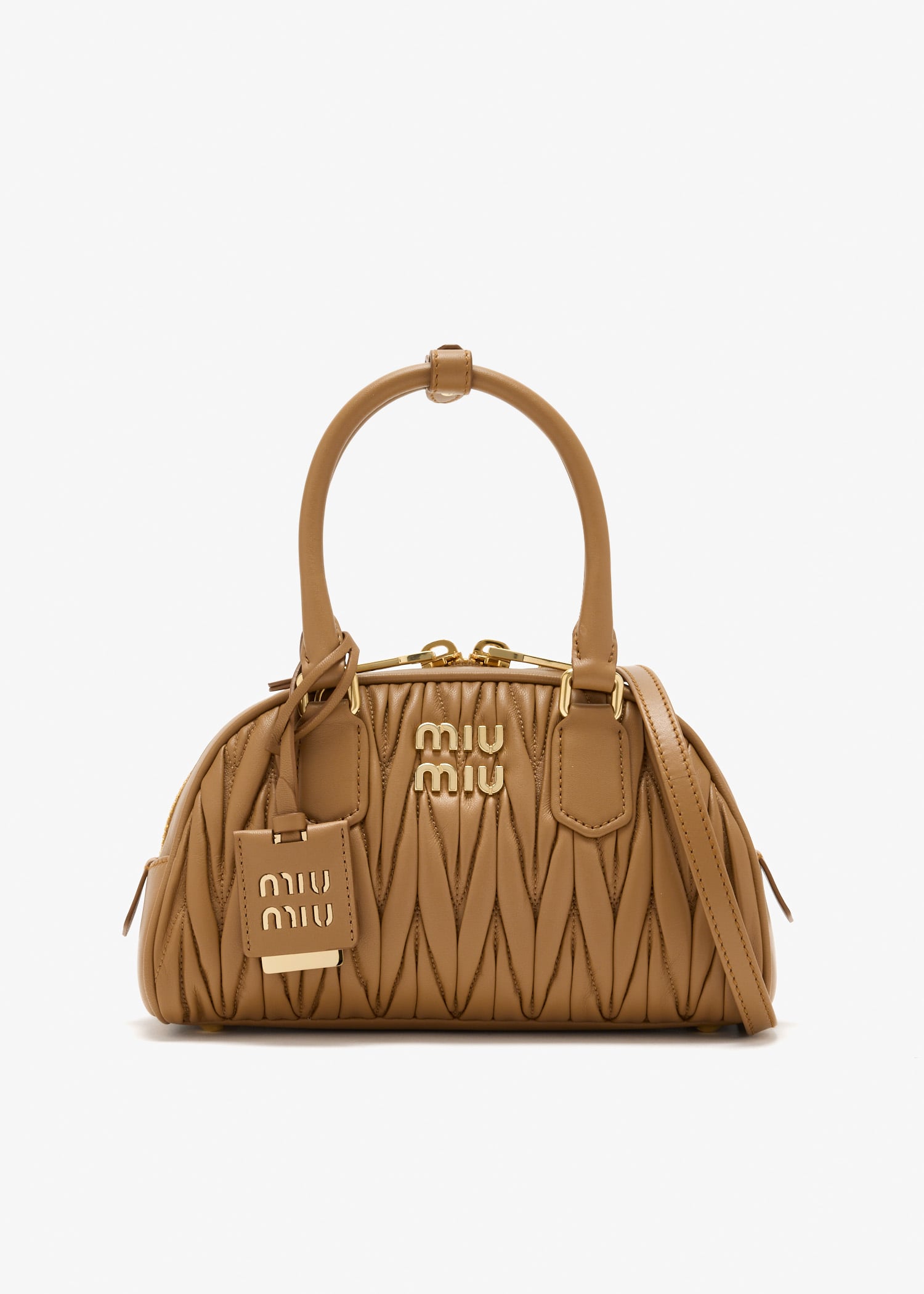 

Arcadie matelassé nappa leather bag, Brown