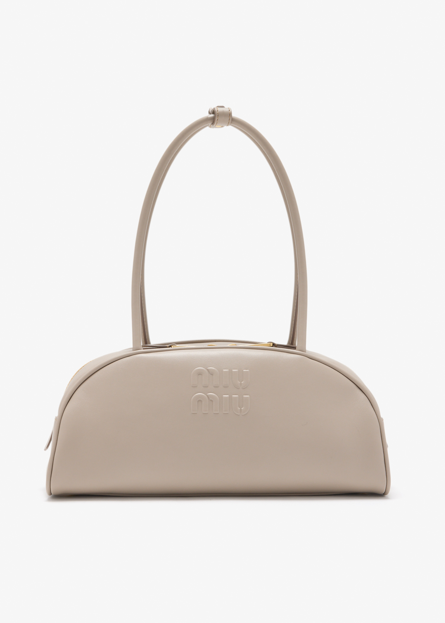 

Beau leather medium bag, Taupe