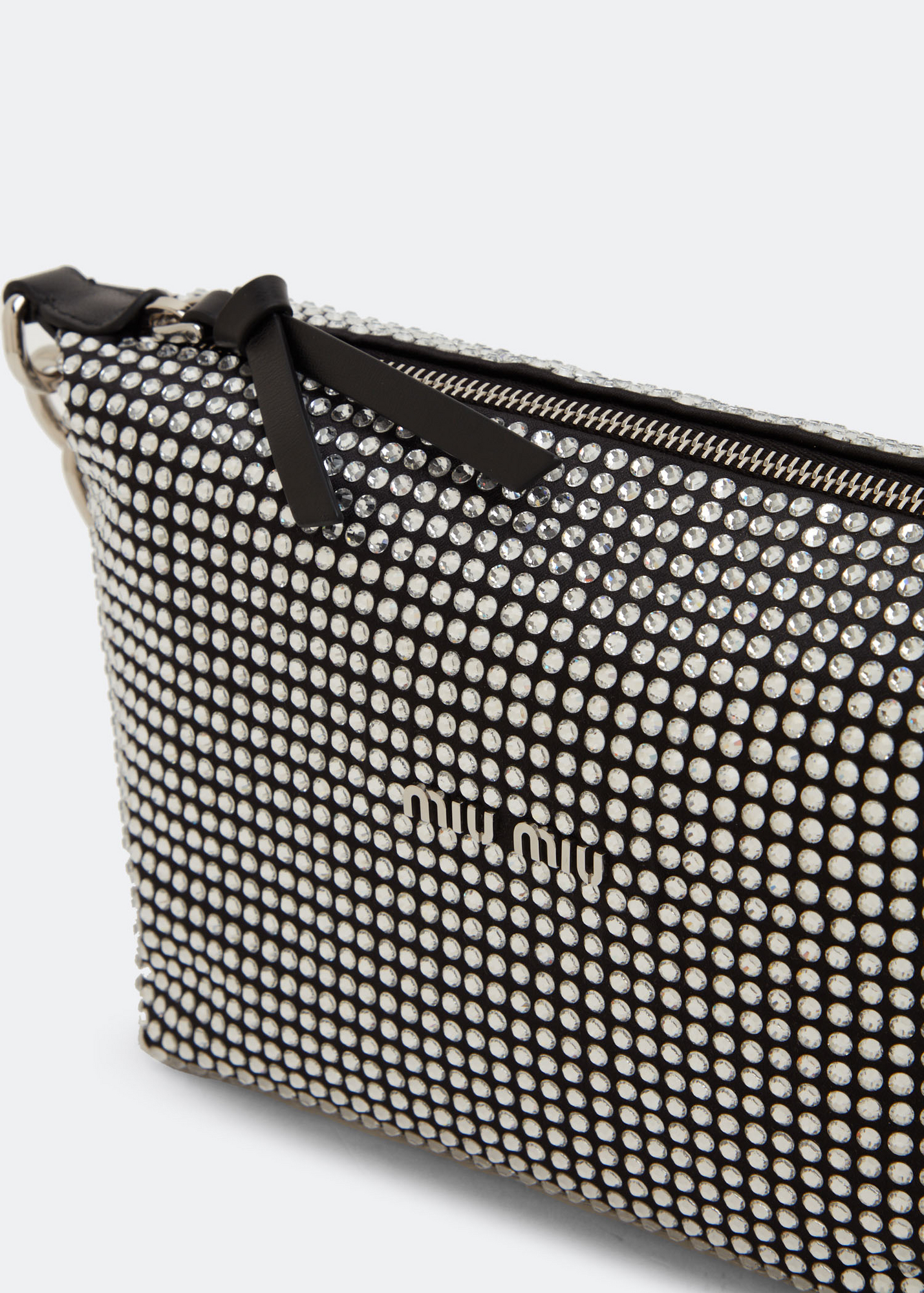 

Miu spirit satin bag, Black