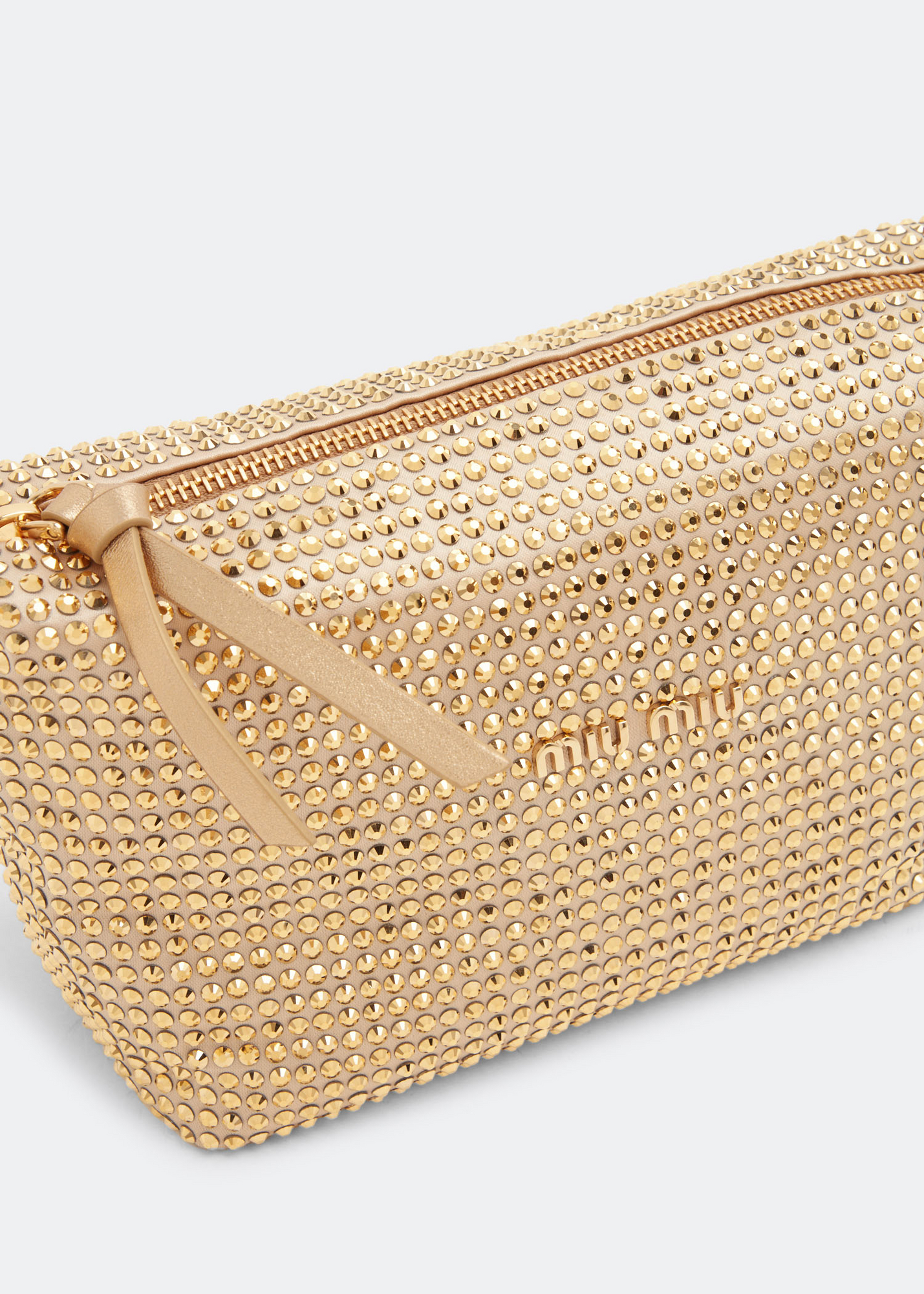 

Miu spirit satin bag, Gold
