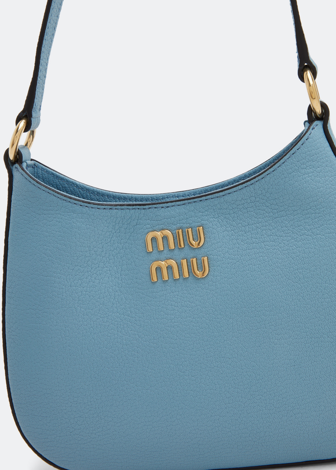 

Madras leather hobo bag, Blue