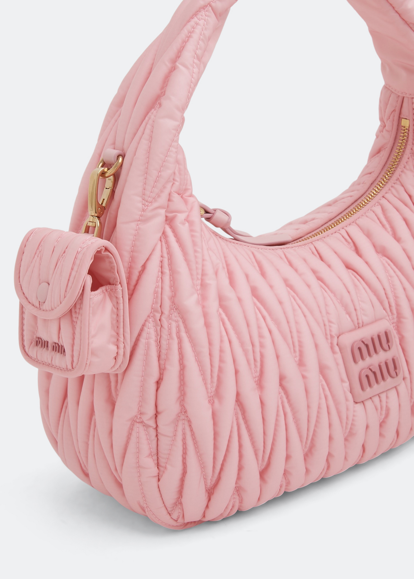 

Wander matelassé nylon bag, Pink