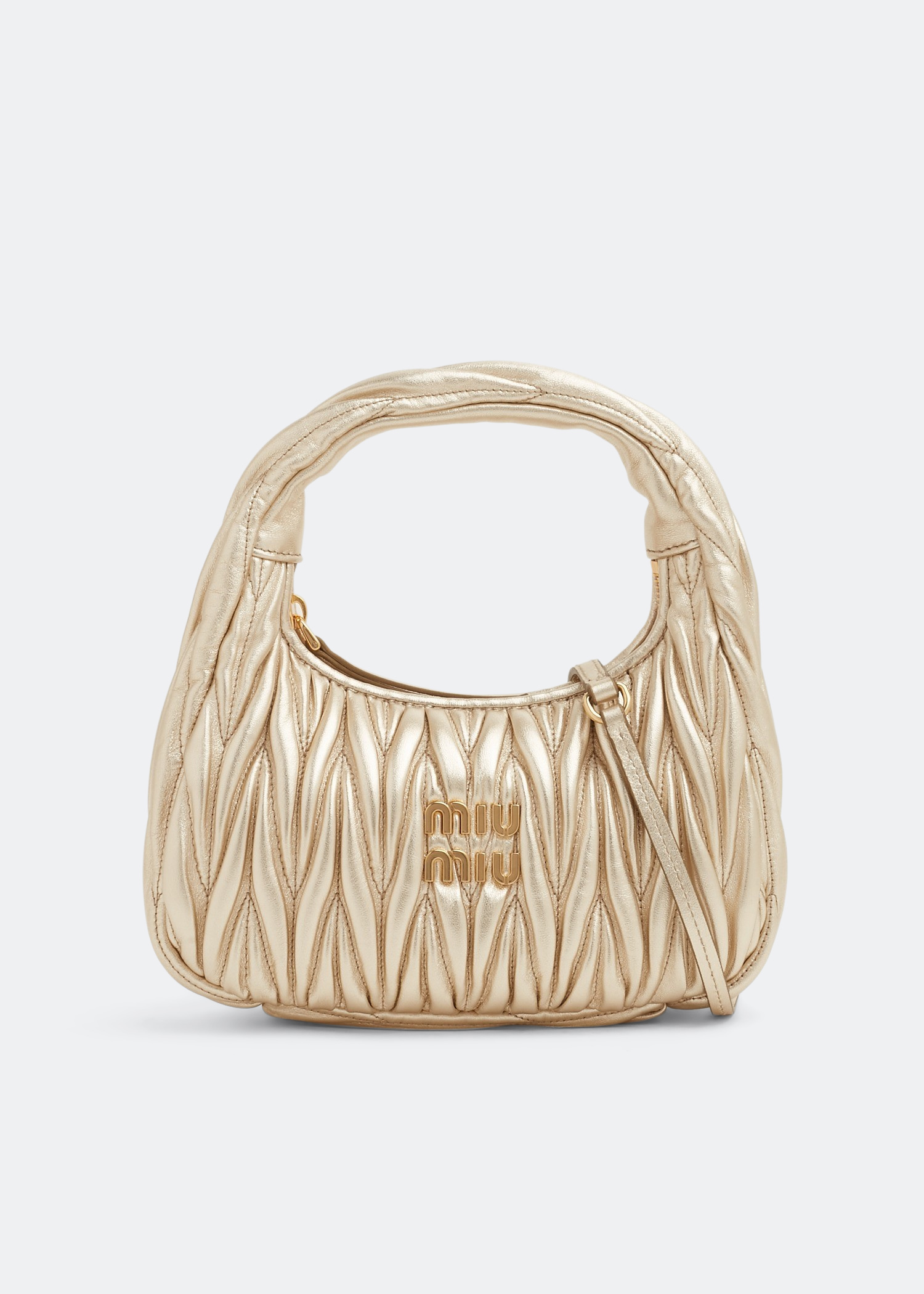 

Matelassé shoulder bag, Gold