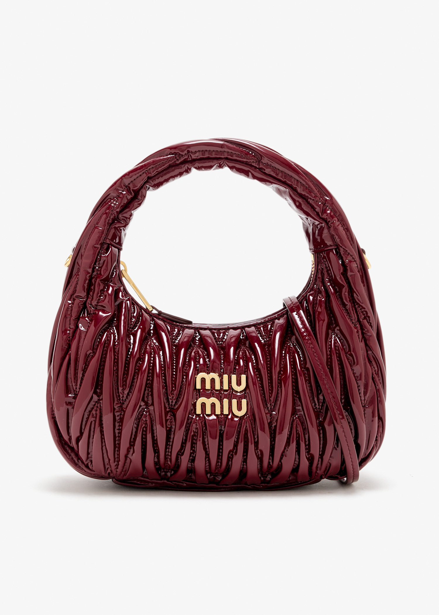 

Wander matelassé patent leather bag, Red