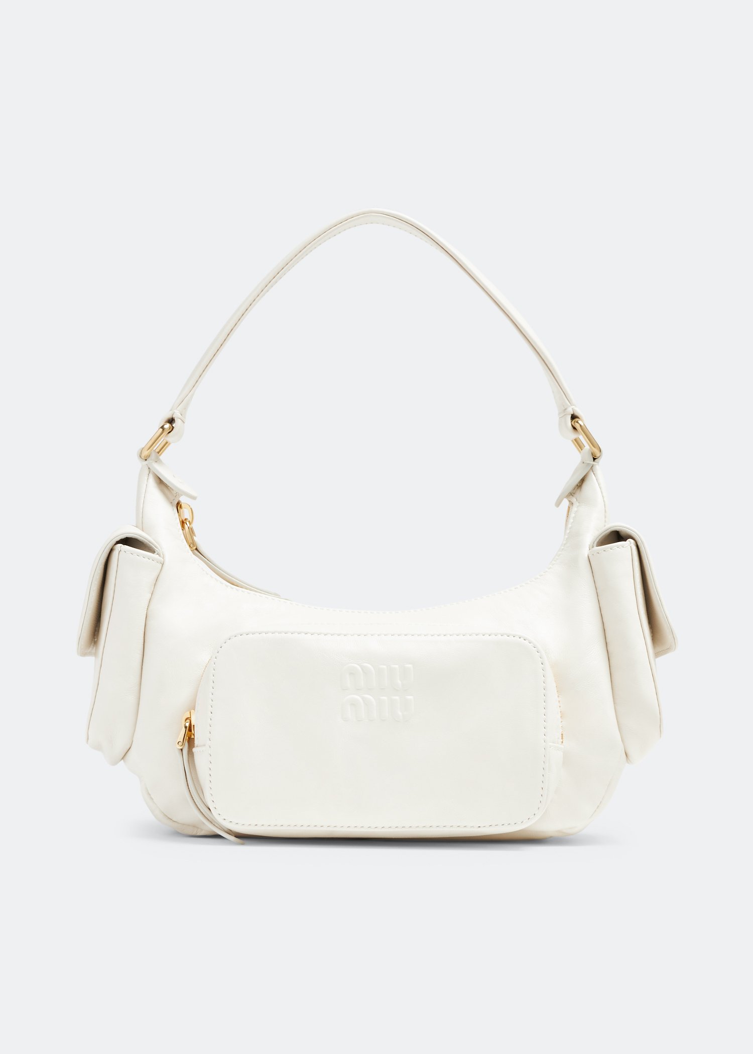 

Leather Pocket bag, White