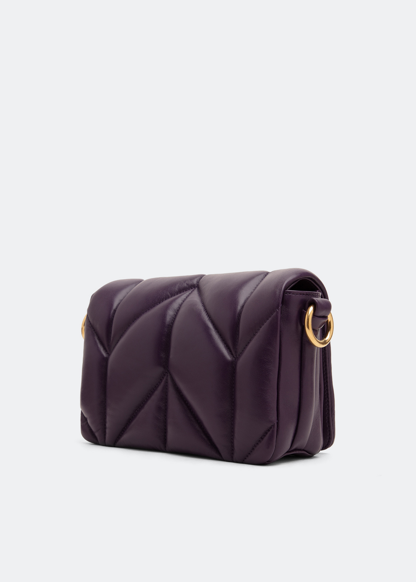 

Quilted Nappa leather shoulder bag, Purple