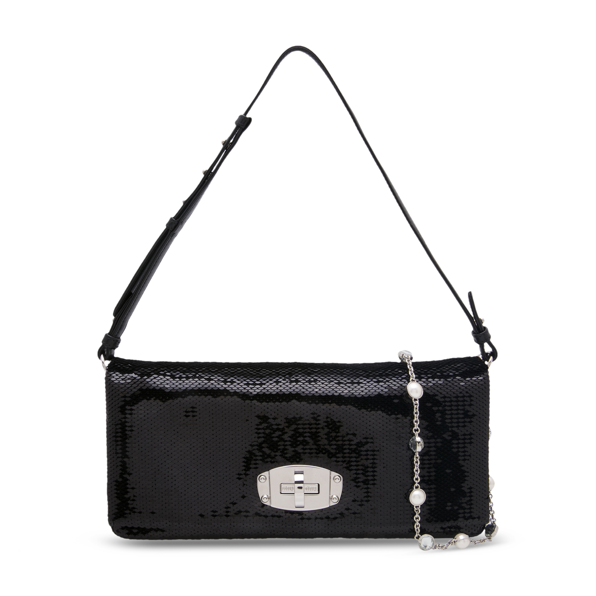 

Crystal shoulder bag, Black