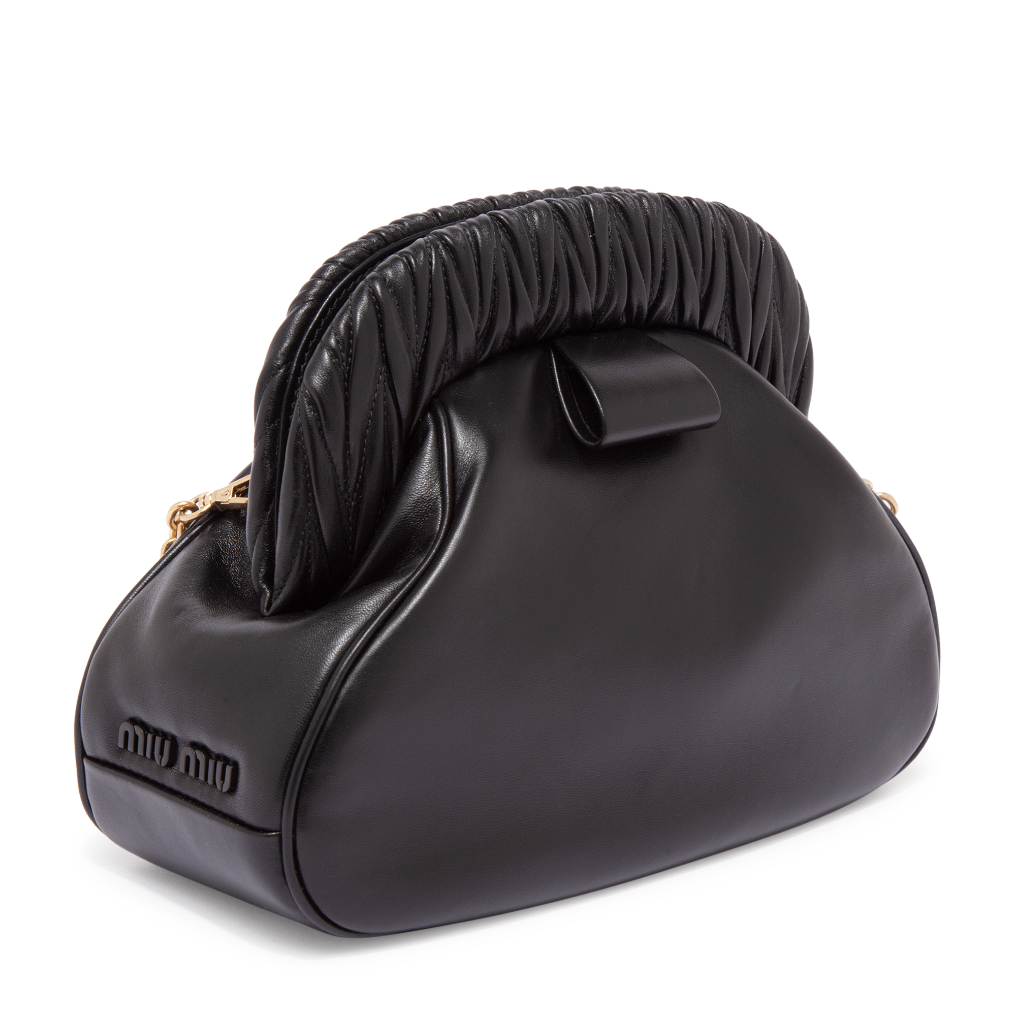 

Nappa leather clutch, Black