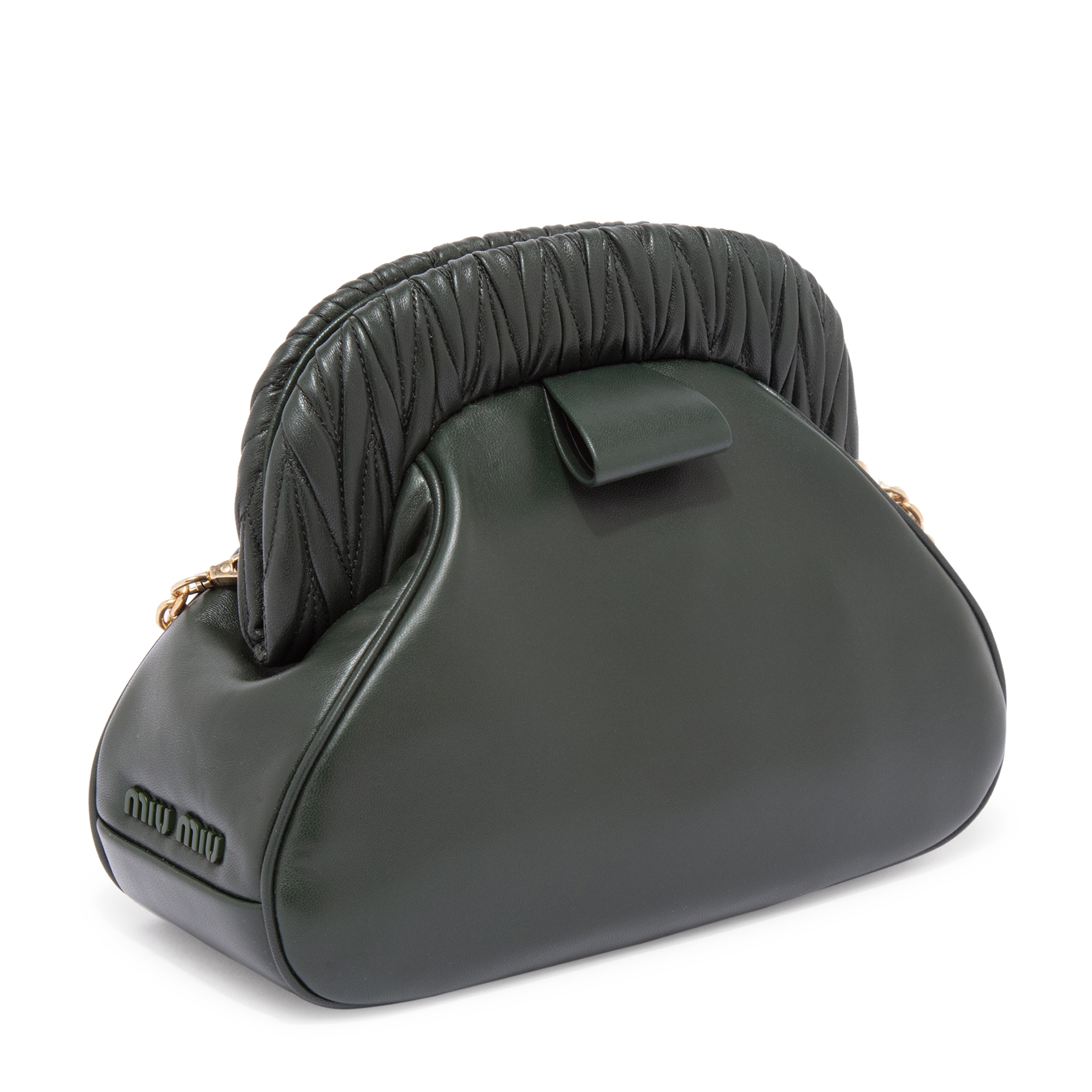 

Nappa leather clutch, Green