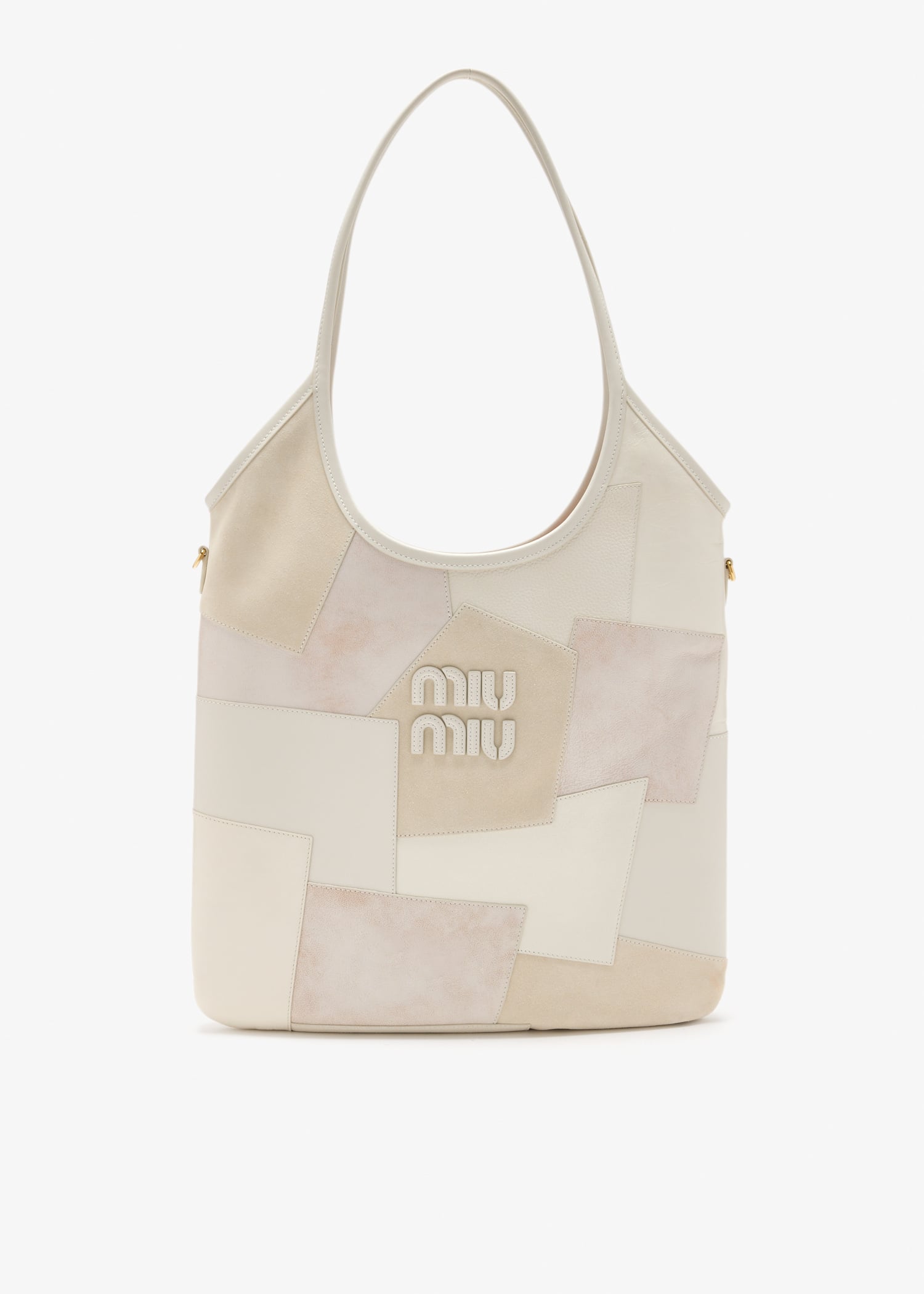 

Ivy leather patchwork bag, Cream