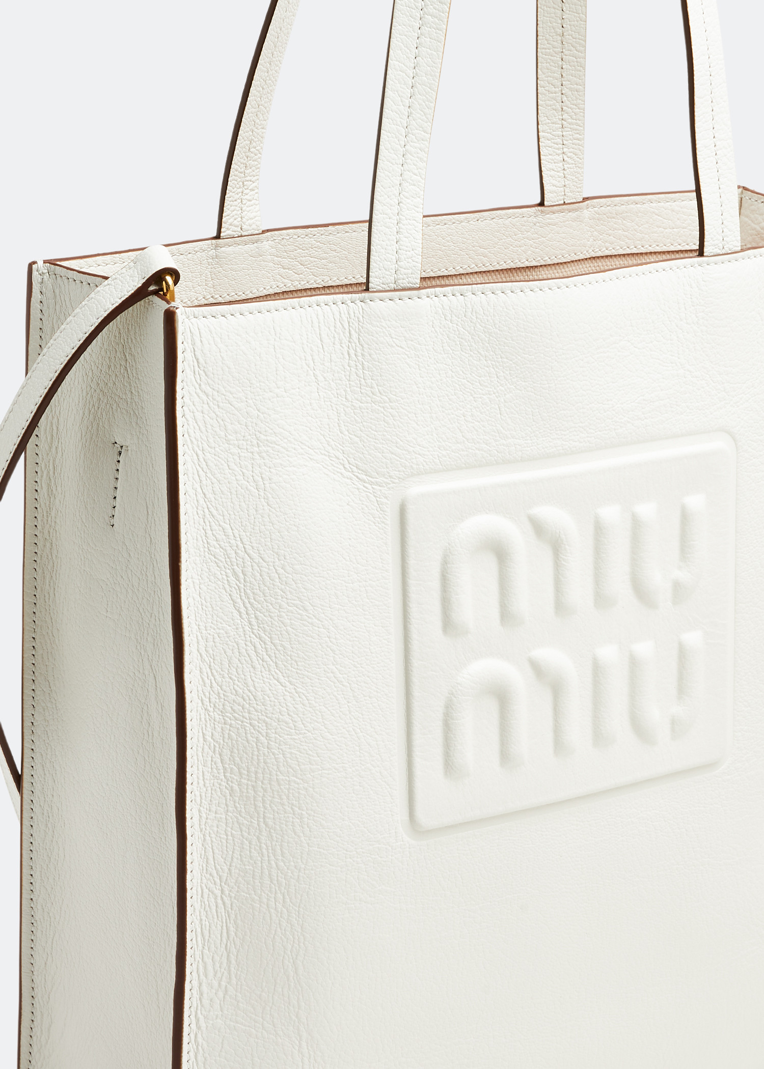 

Madras tote bag, White