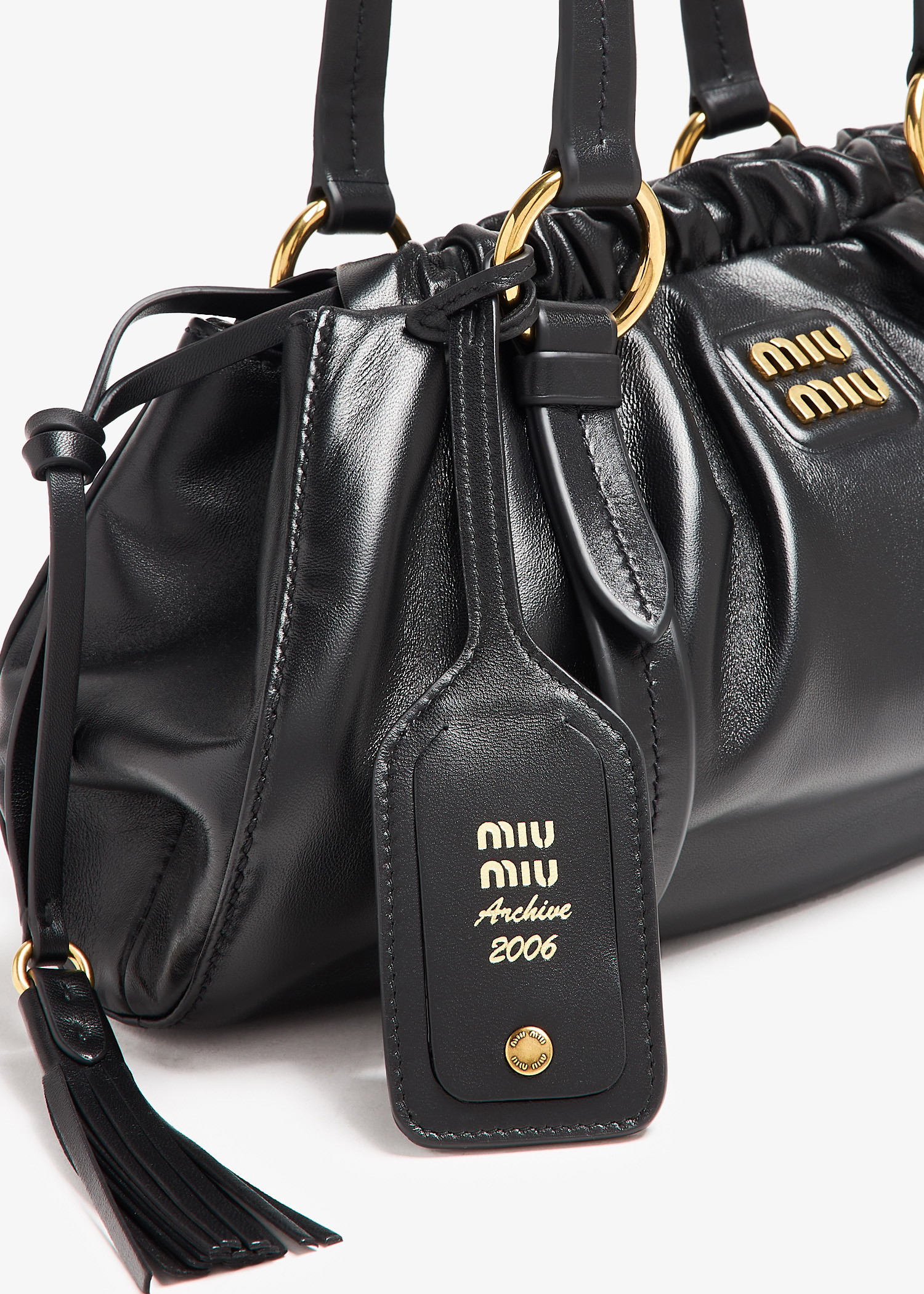 Miu Miu Joie nappa leather bag for Women - Black in UAE