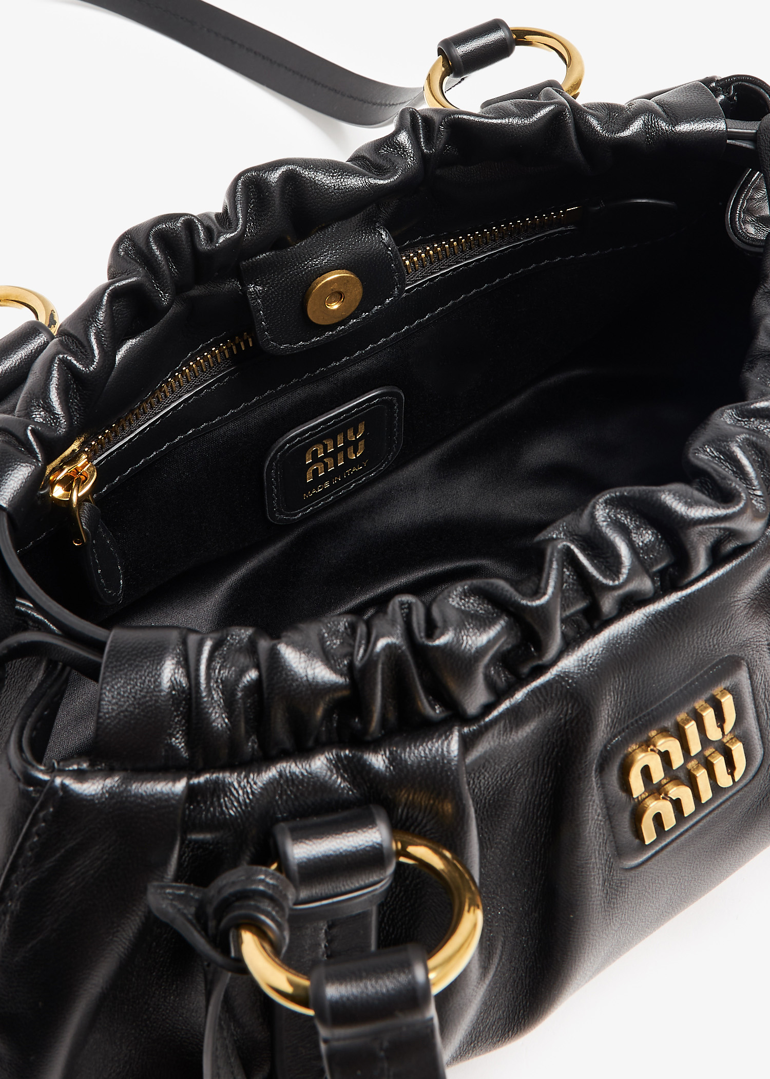 Miu Miu Joie nappa leather bag for Women - Black in KSA Miu Miu Joie nappa leather bag for Women - Black in KSA