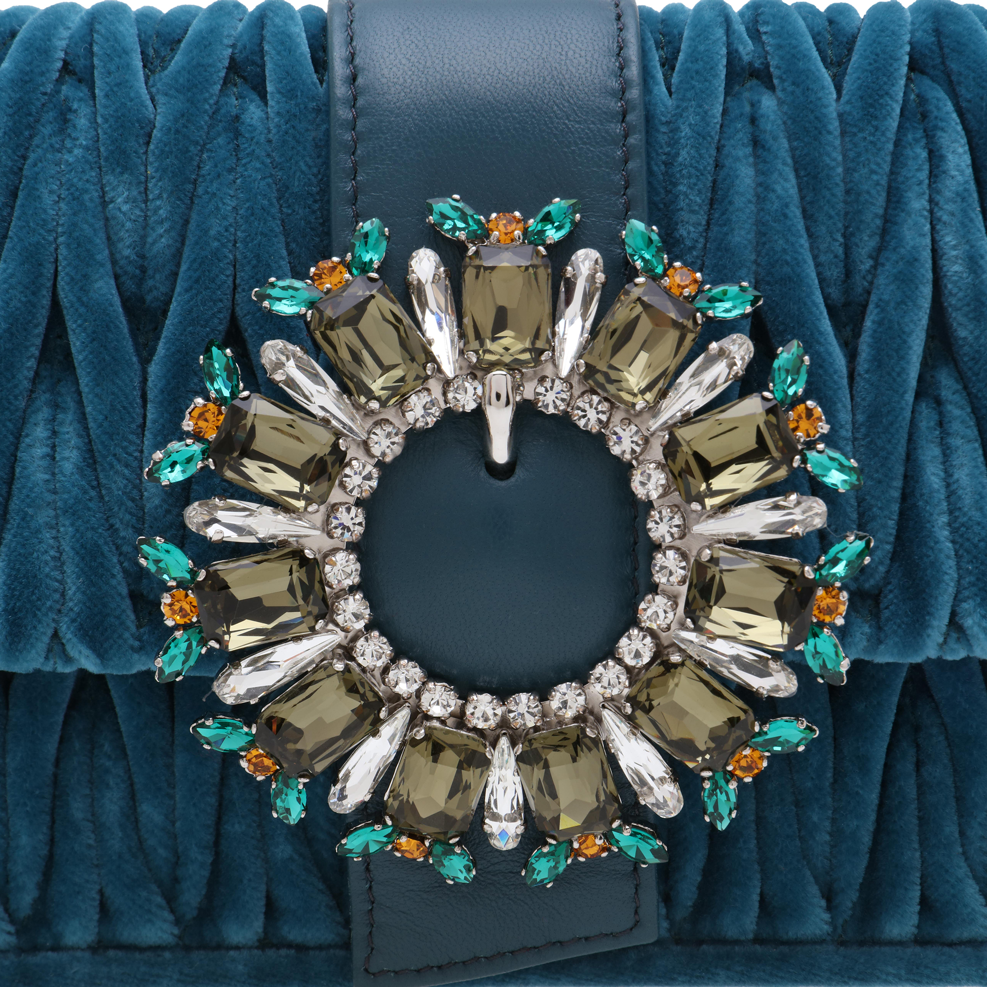 

Matelassé leather bag, Blue