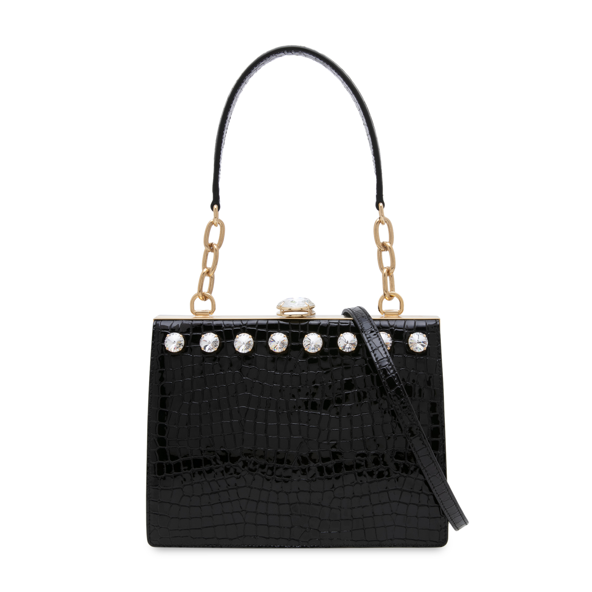 

Miu Solitaire leather bag, Black