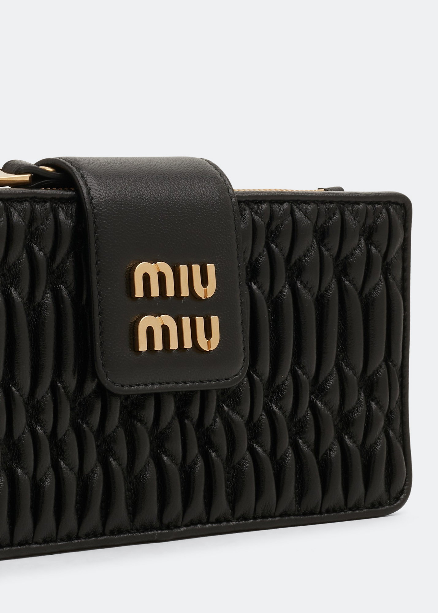 

Matelassé nappa mini-bag, Black