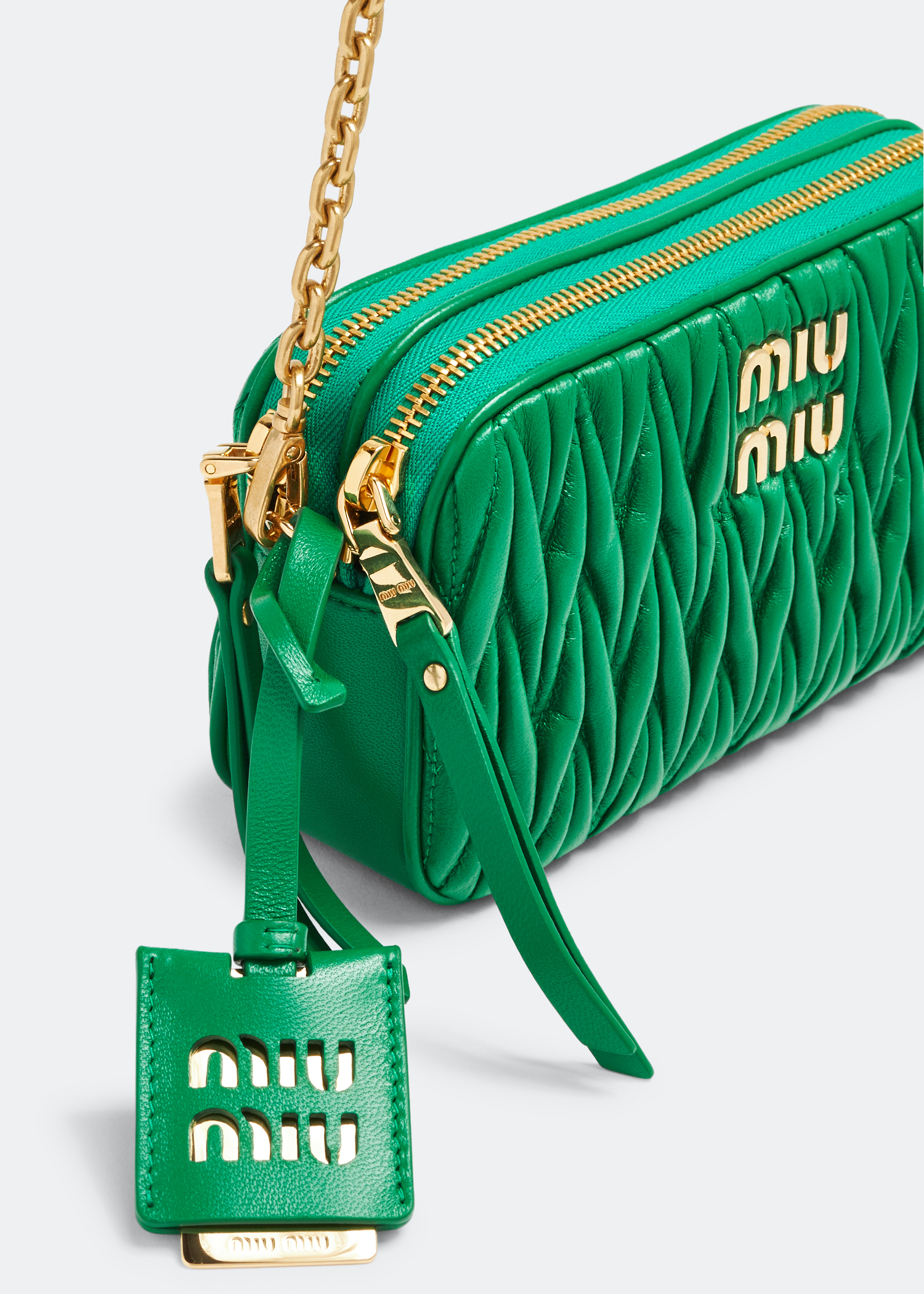 

Matelassé Nappa mini bag, Green