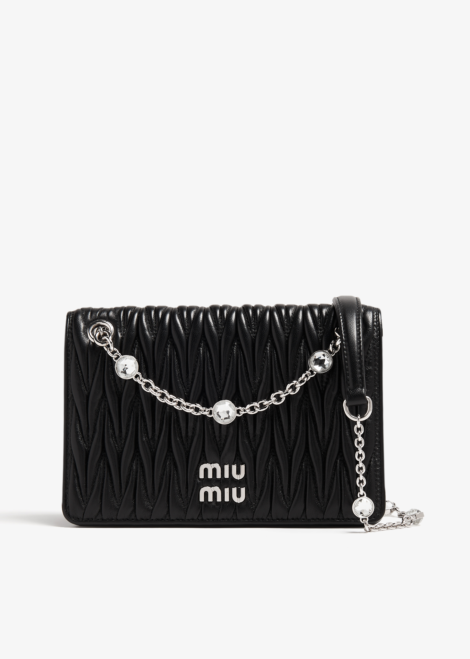 

Matelassé nappa leather mini-bag, Black
