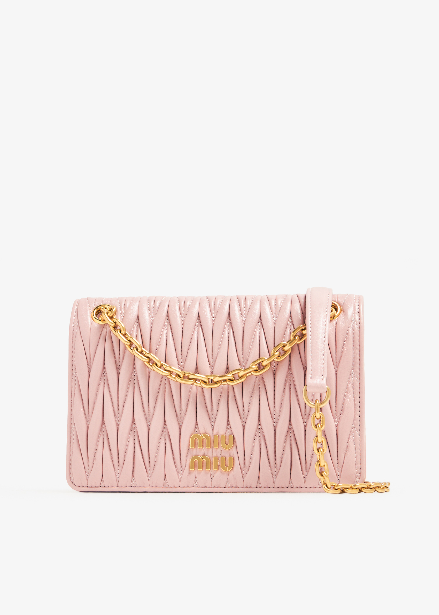 

Matelassé nappa leather mini-bag, Pink