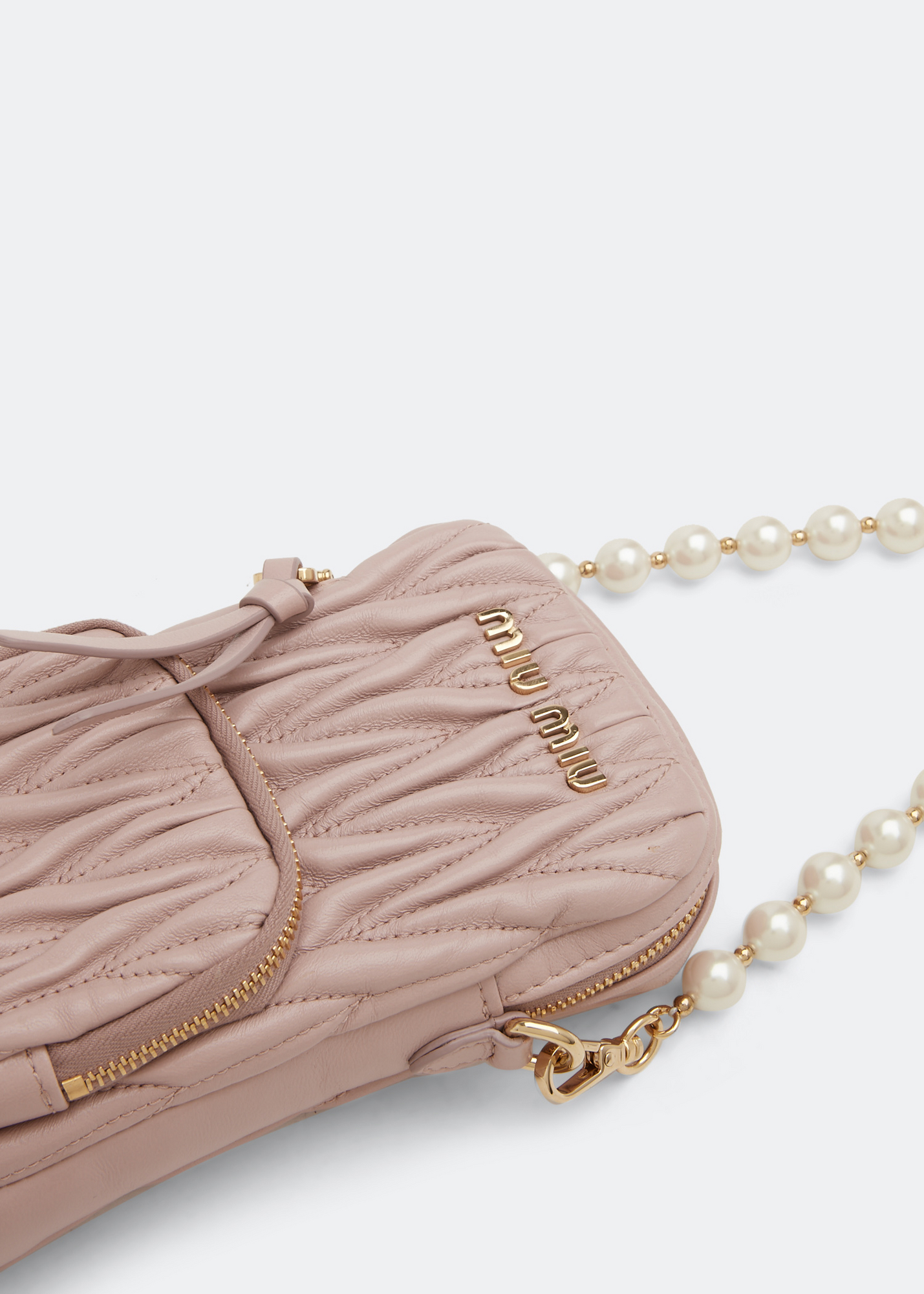 

Matelassé Nappa leather mini-bag, Pink