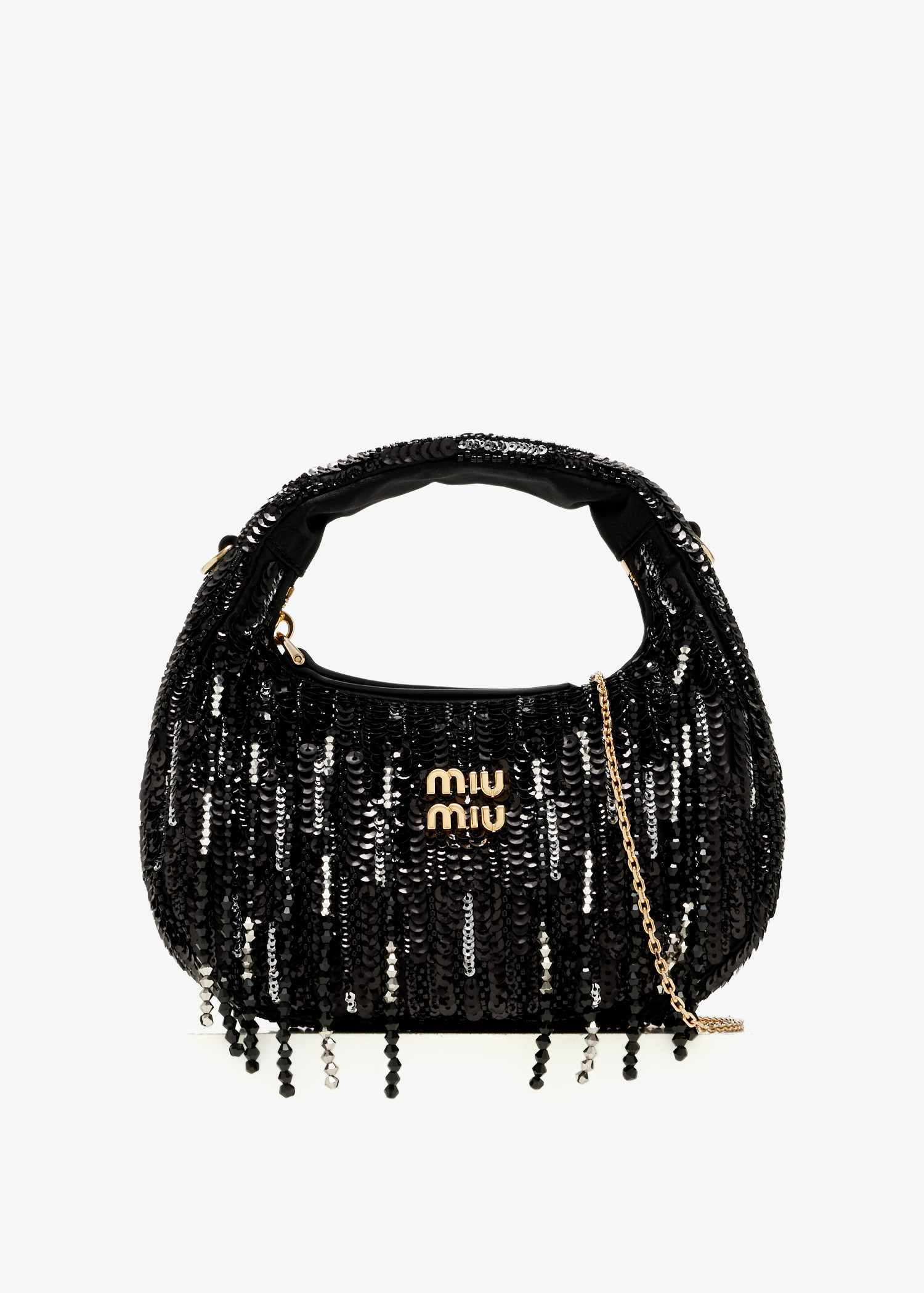 

Wander satin mini bag, Black