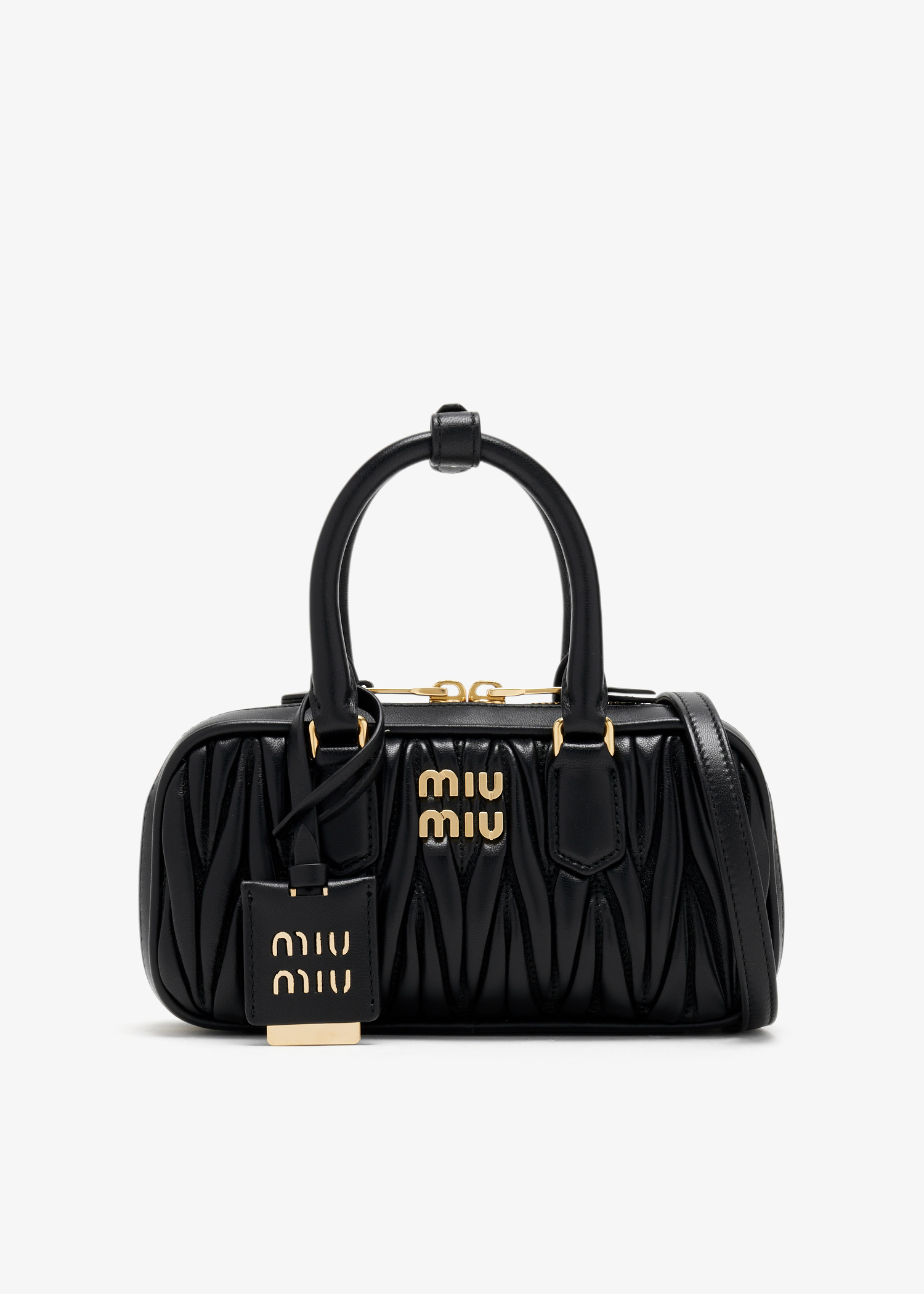 

Arcadie matelassé nappa leather mini-bag, Black