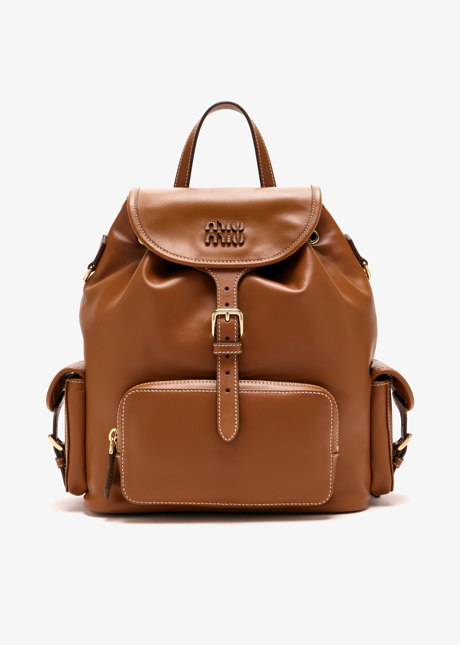 

Leather backpack, Brown