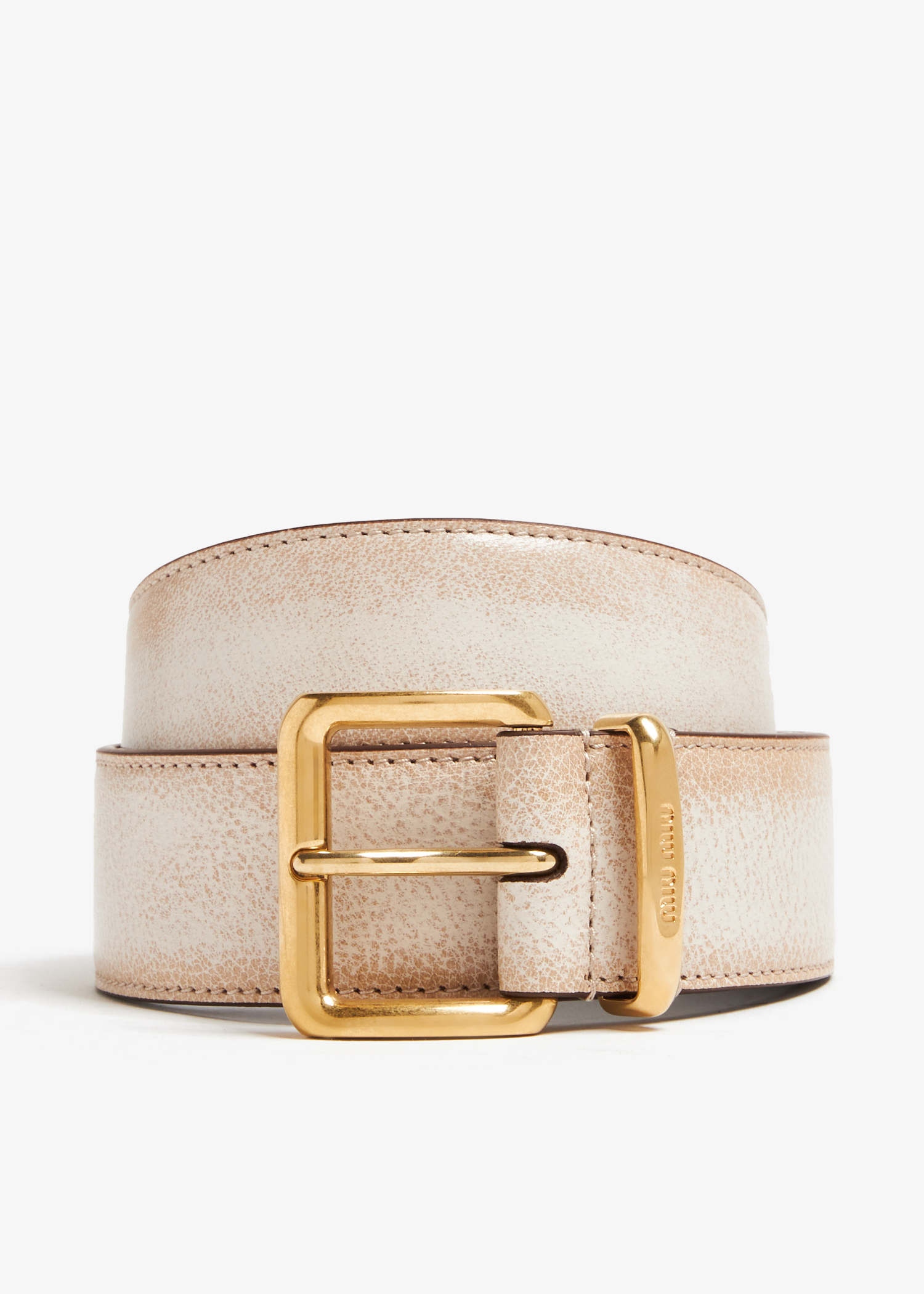 

Nappa leather belt, White