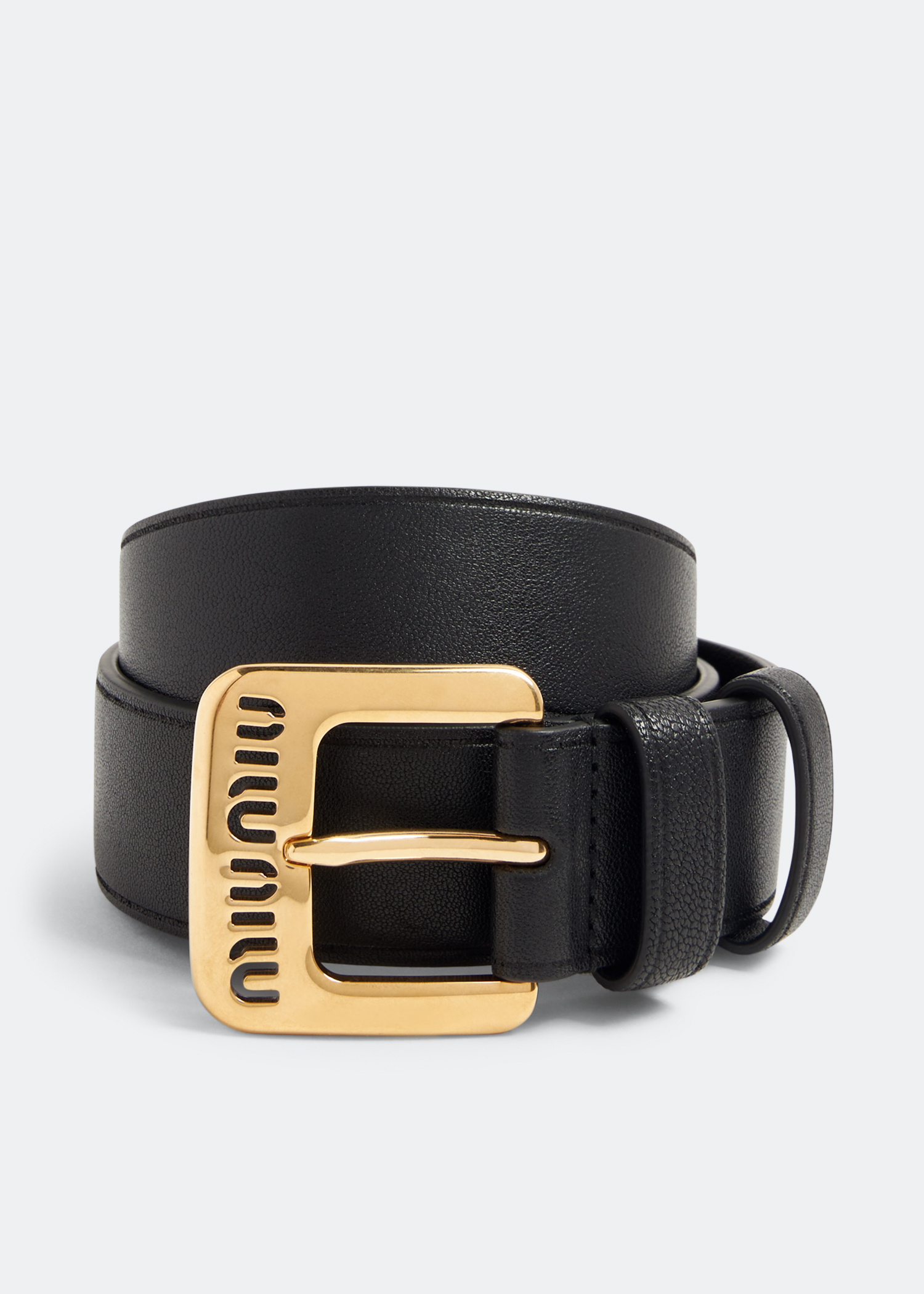 

Nappa leather belt, Black