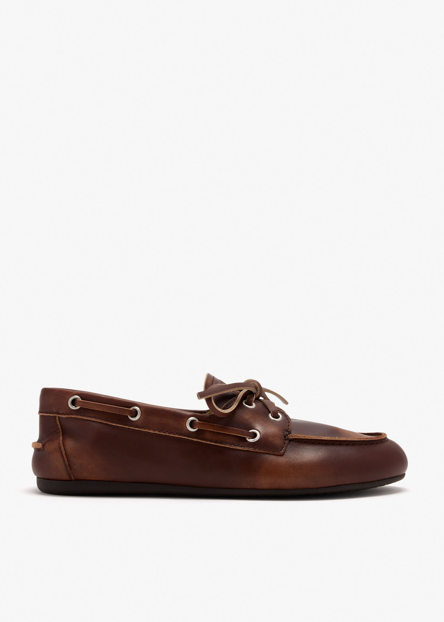 

Leather boat shoes, Brown