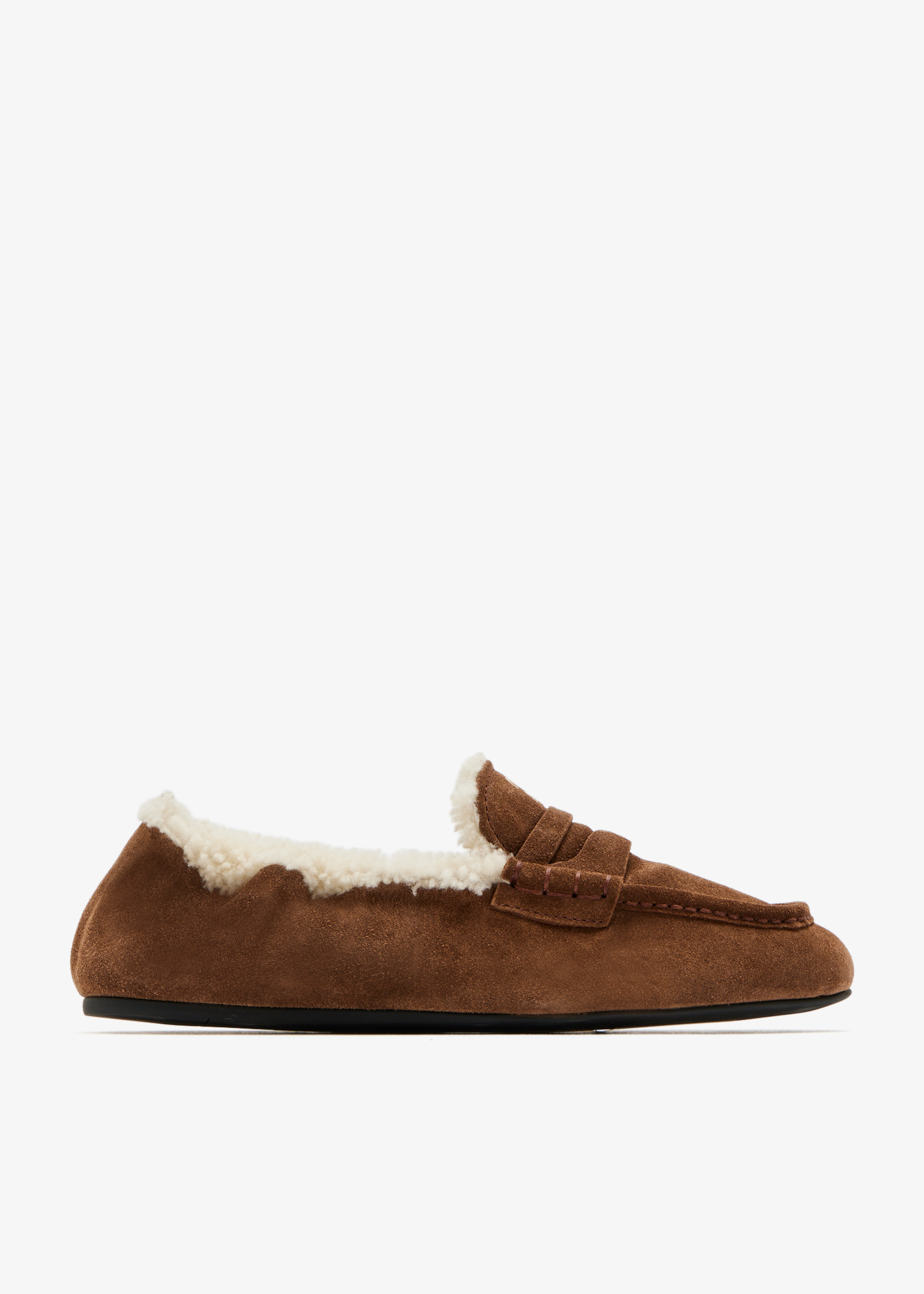 

Ruches suede loafers, Brown