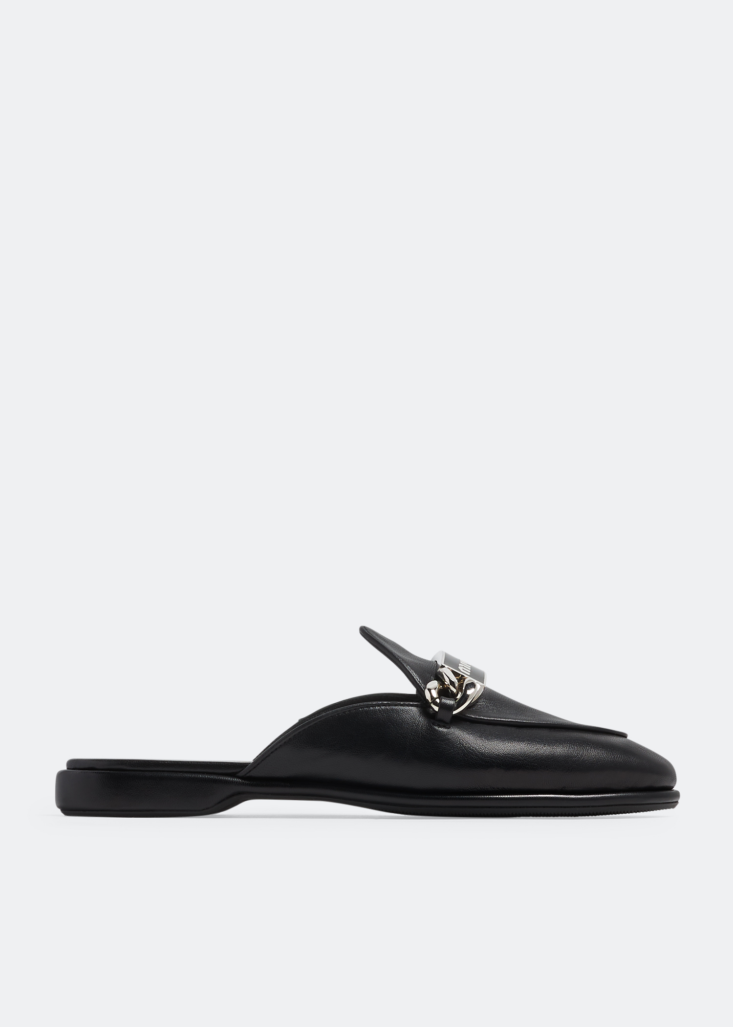 

Leather slippers, Black