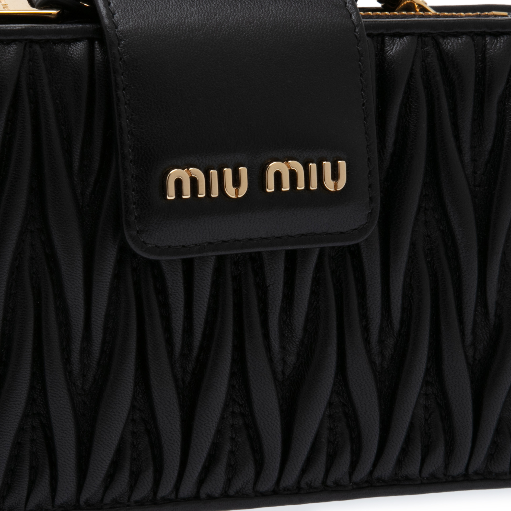 

Croc-effect leather bag, Black