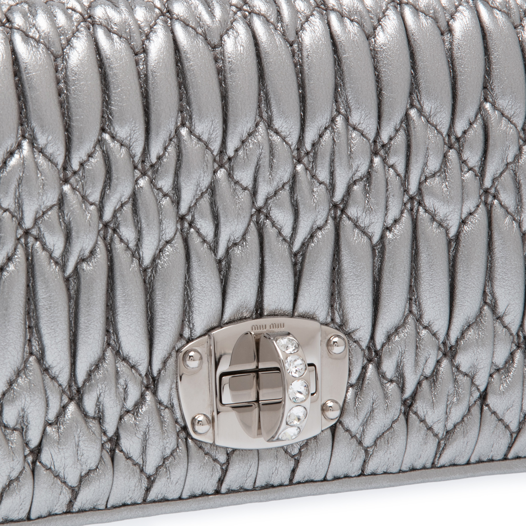 

Cloquet leather bag, Silver