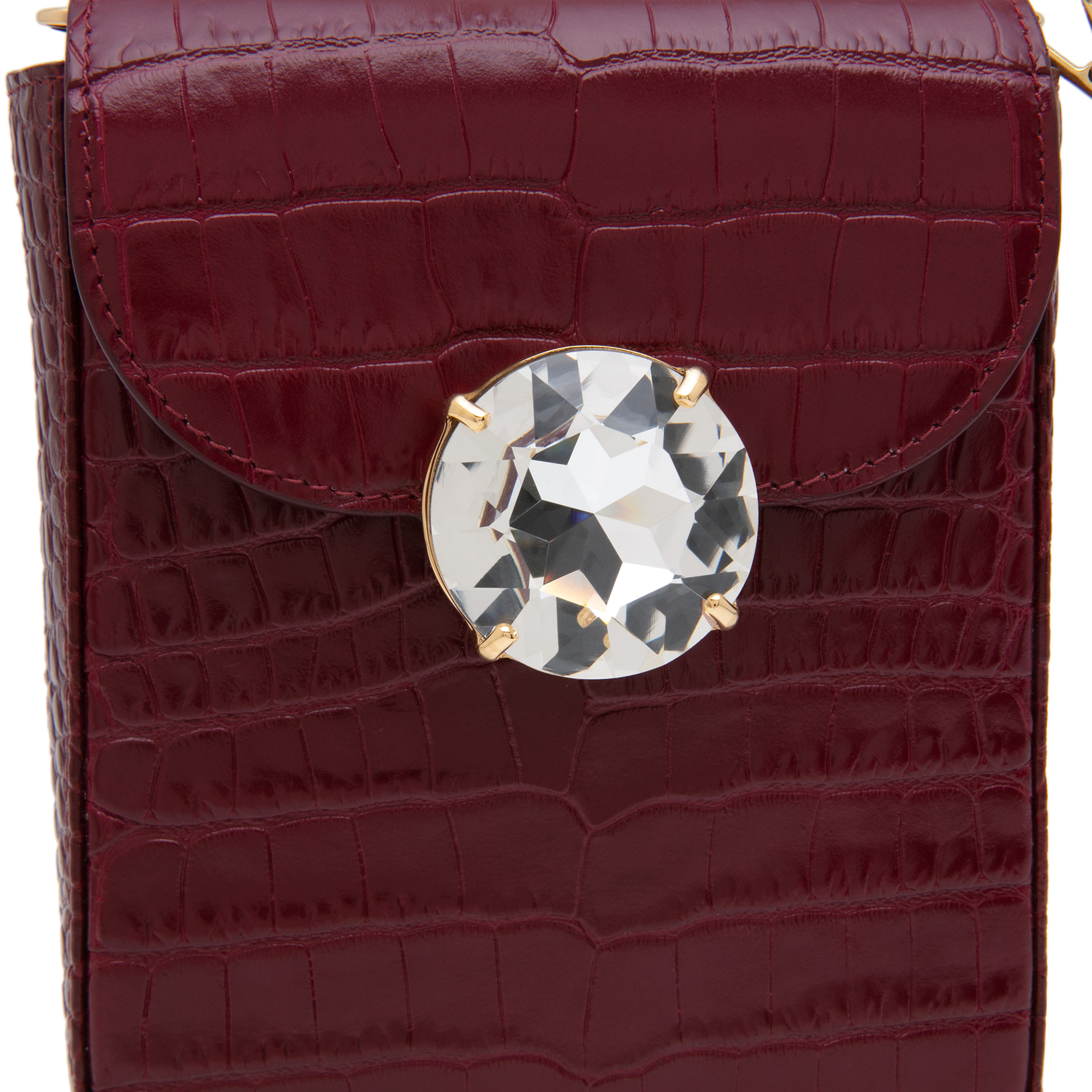

Croc-print mini bag, Red