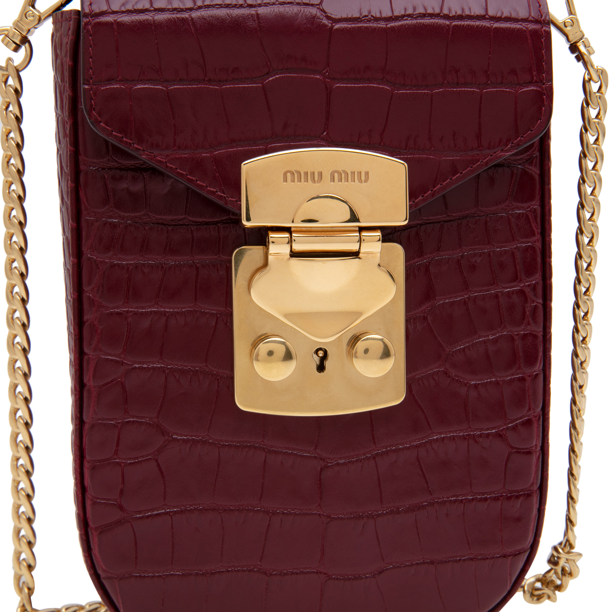 

Croc-print mini bag, Red