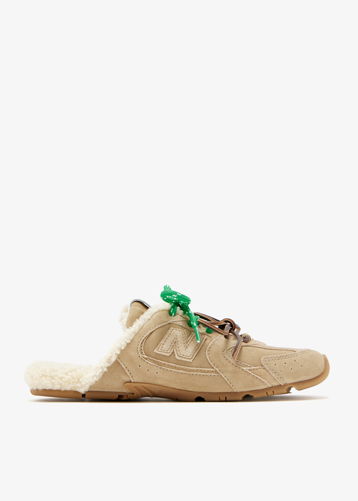 

x New Balance 530 SL deco calf leather mules, Beige