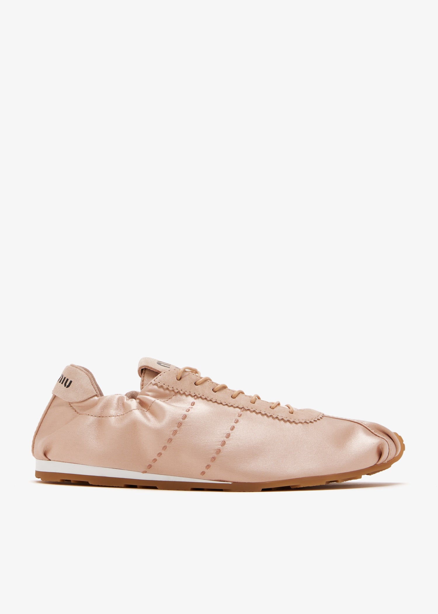 

Plume satin sneakers, Pink