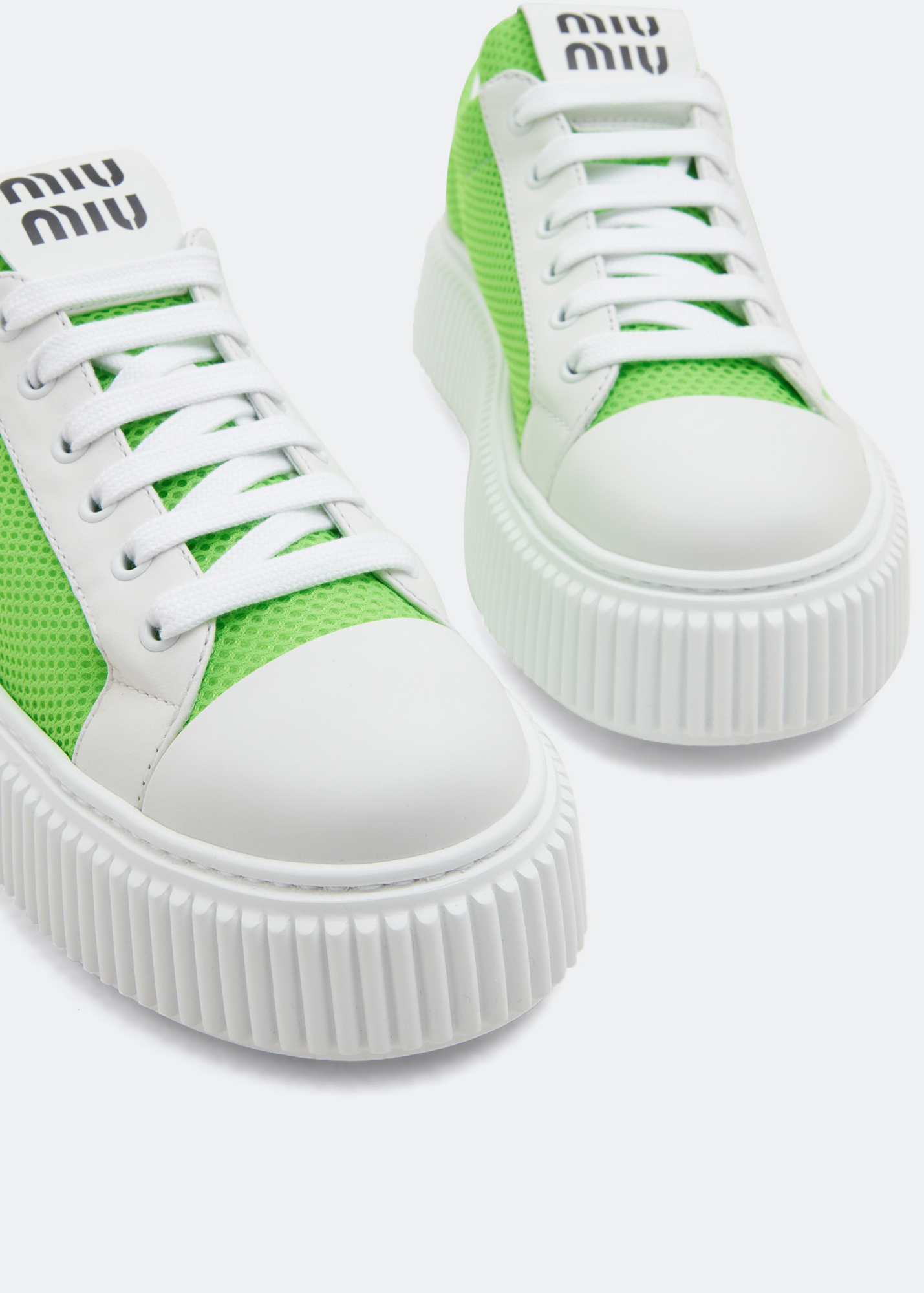 

Mesh flatform sneakers, Green