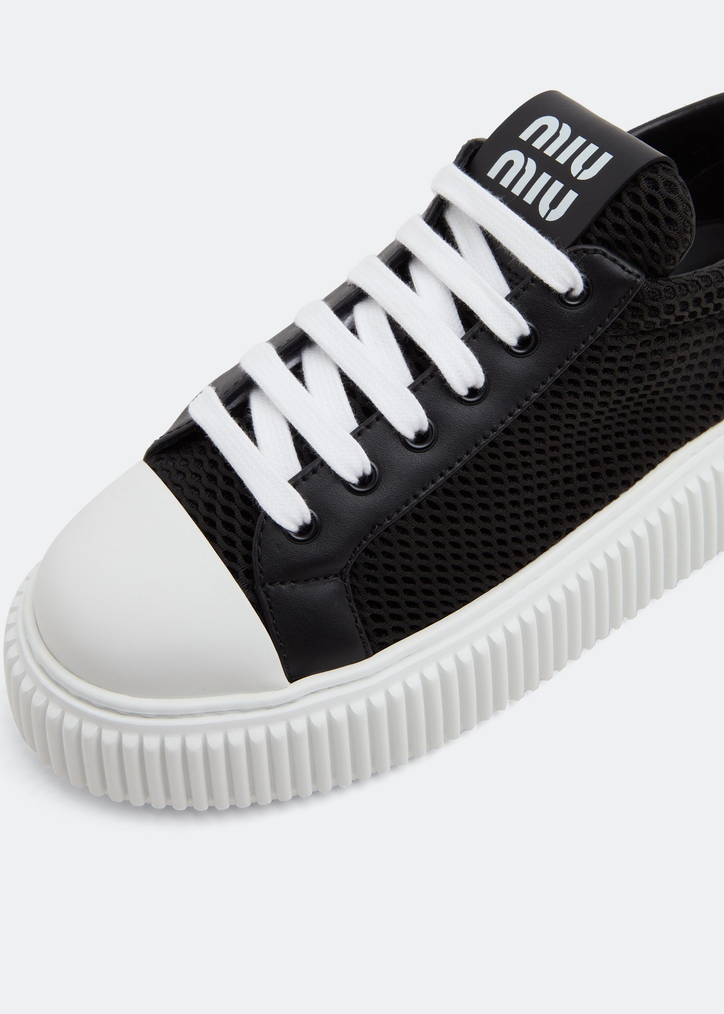 

Mesh flatform sneakers, Black