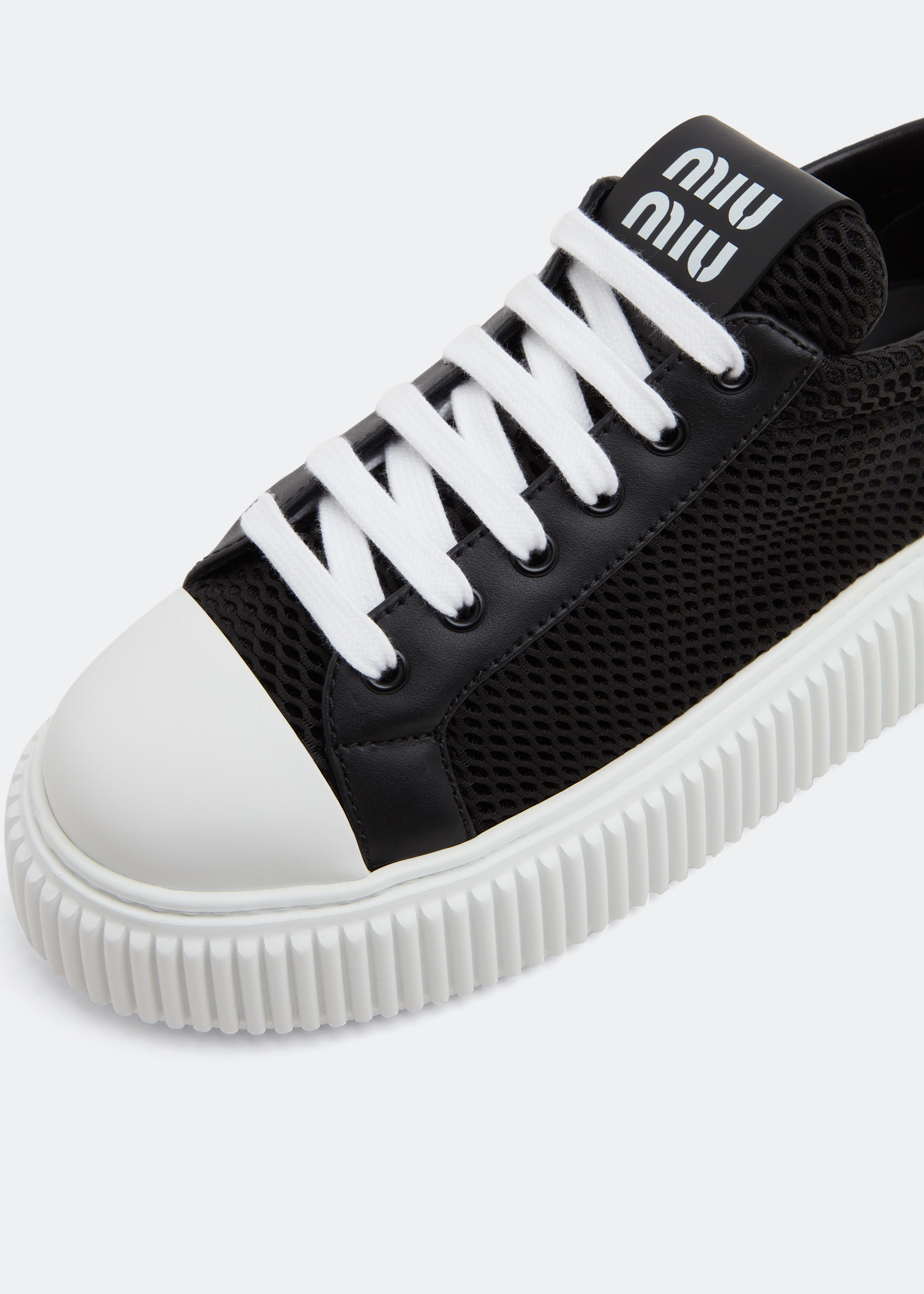 

Mesh flatform sneakers, Black