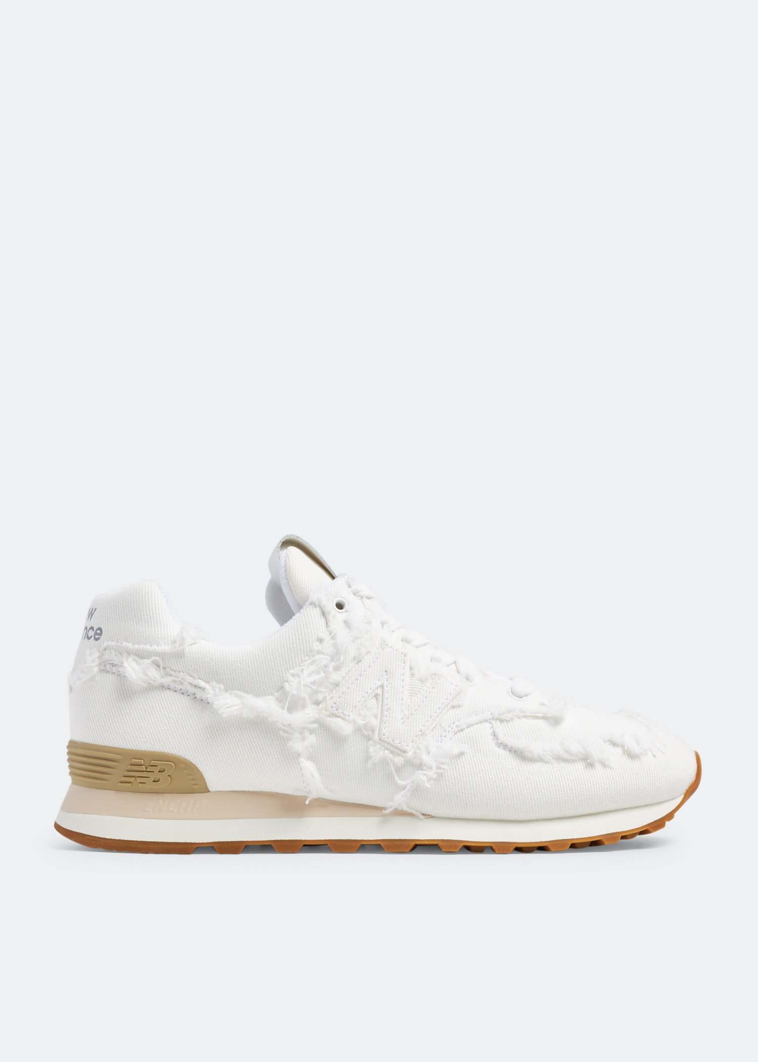 

x New Balance 574 denim sneakers, White