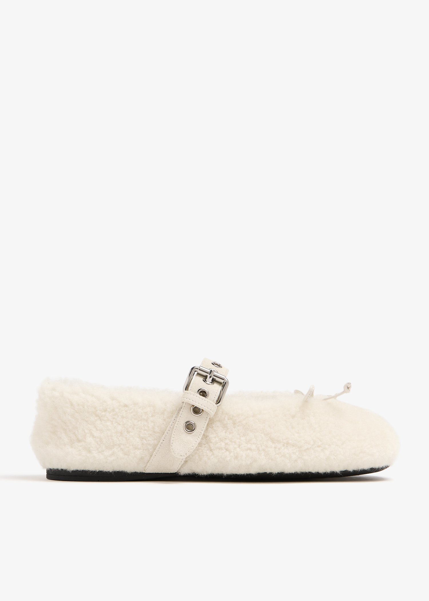 

Shearling ballerinas, Cream