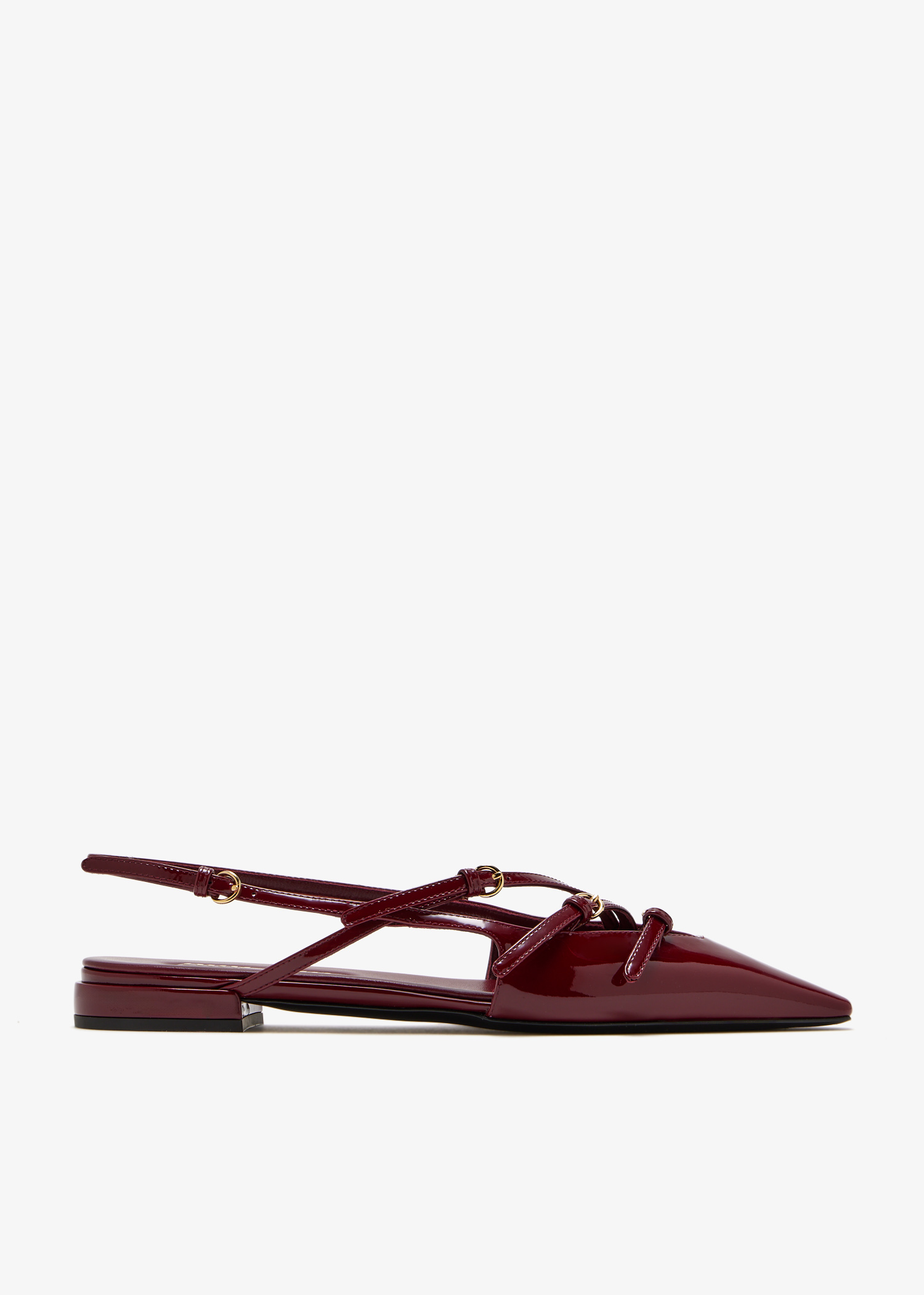 

Buckle slingback ballerinas, Burgundy