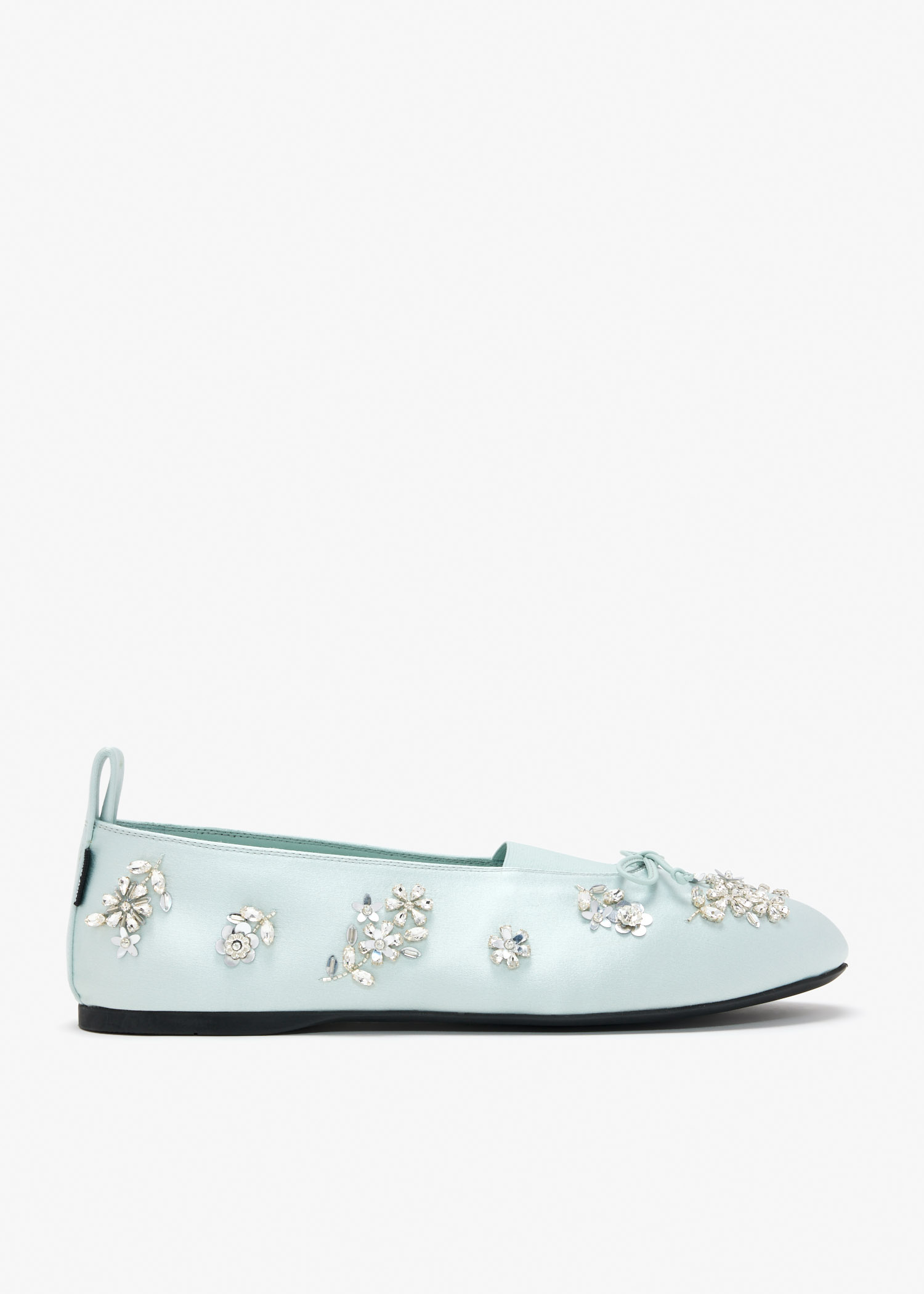 

Élan embroidered satin ballerinas, Blue