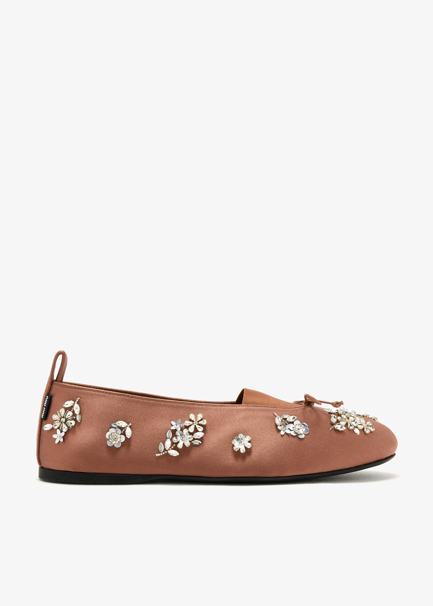 

Élan embroidered satin ballerinas, Pink