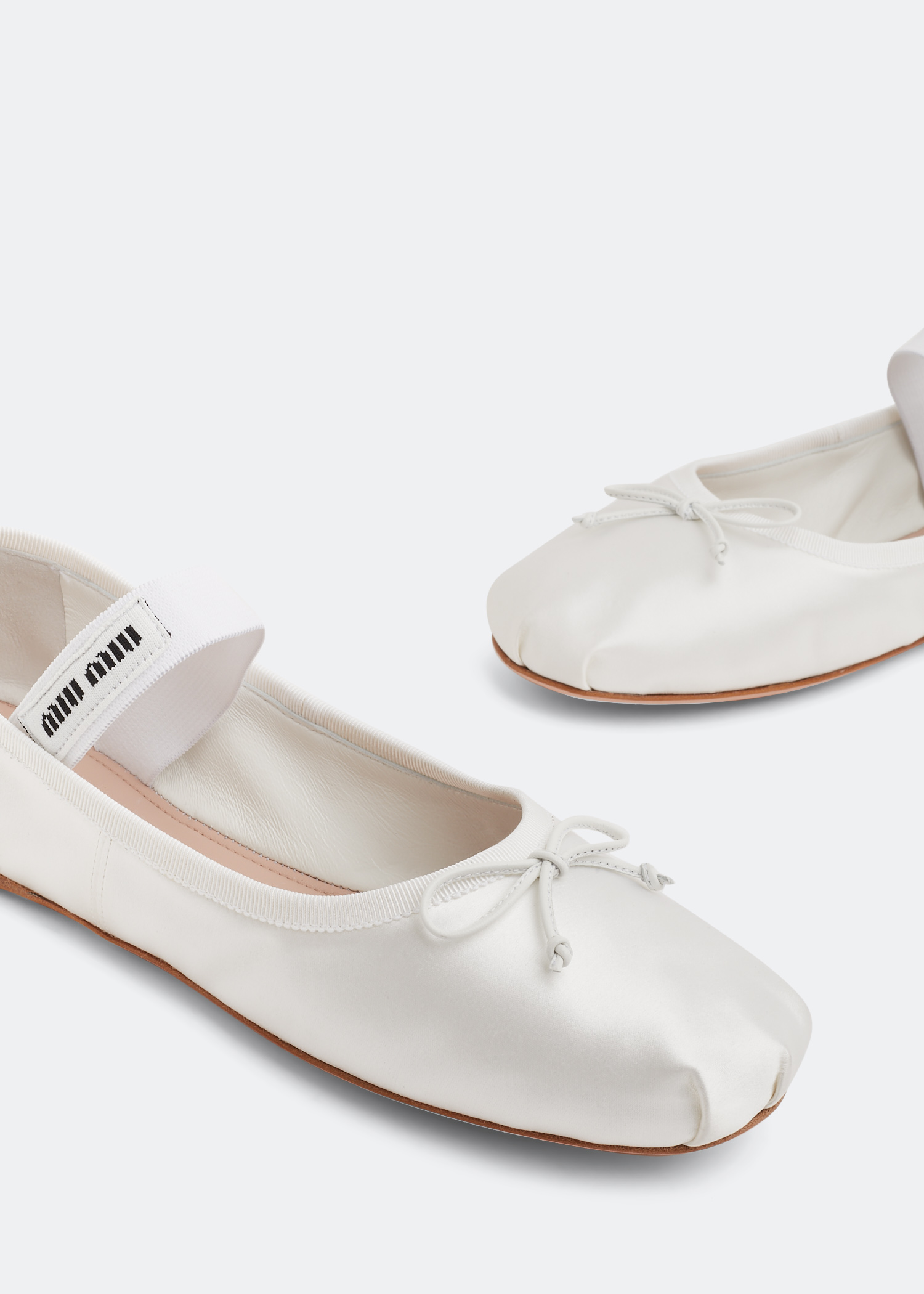 

Satin ballerinas, White