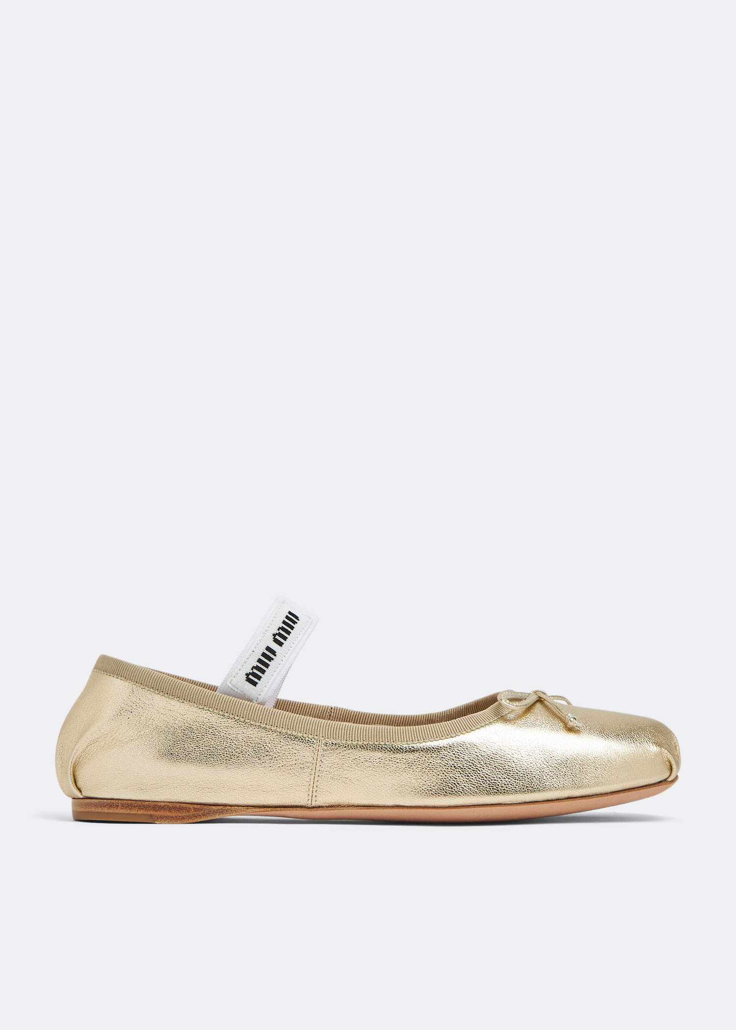 

Leather ballerinas, Gold