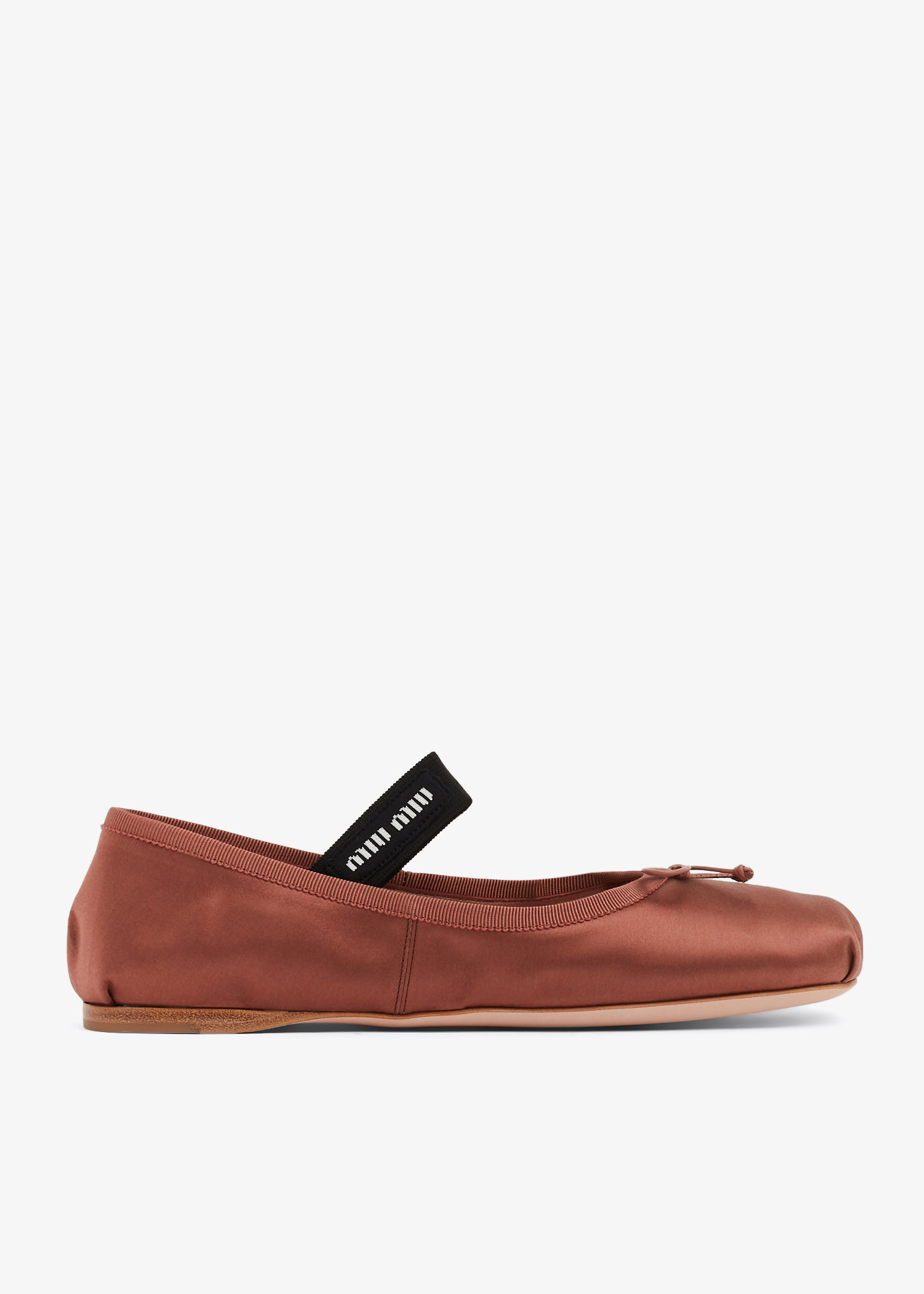 

Satin ballerinas, Brown