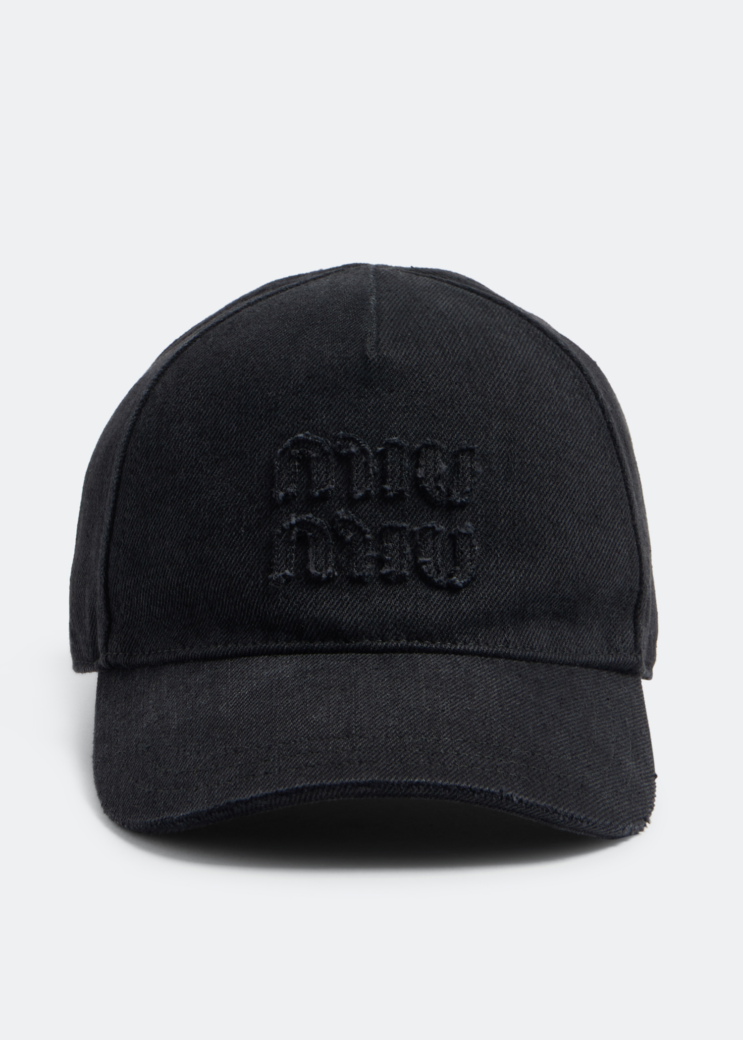 

Denim baseball cap, Black